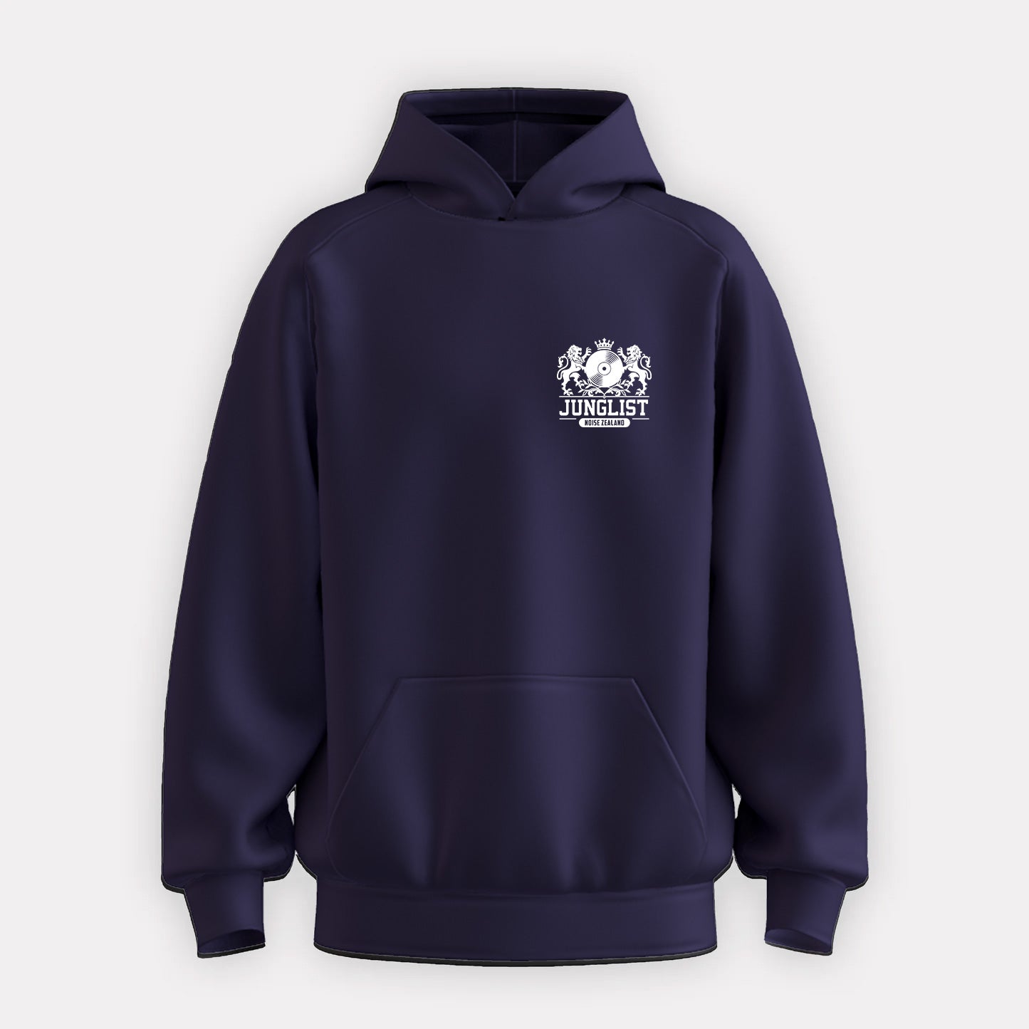 Womens WAIHEKE JUNGLIST Hoodie - Ink Blue (front)