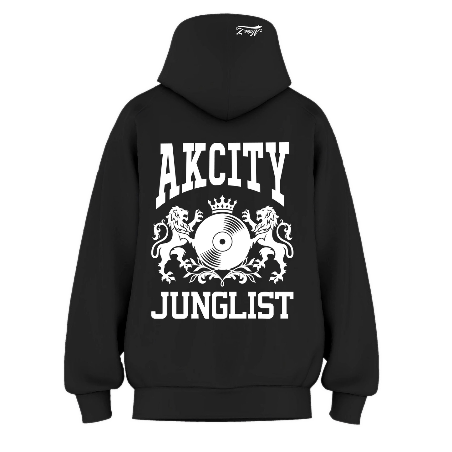 Mens AK CITY JUNGLIST Hoodie - Black (back)