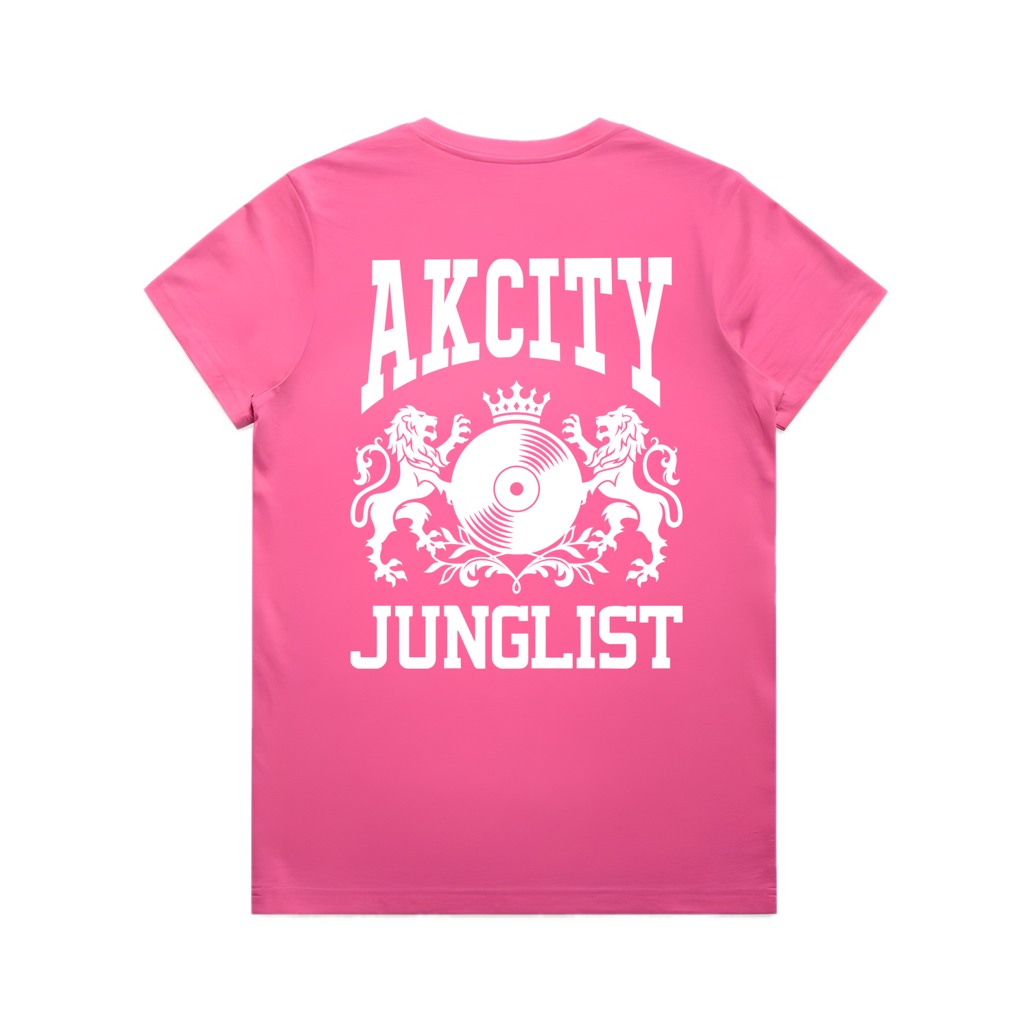 Womens AK CITY JUNGLIST Tee - Charity Pink (back)