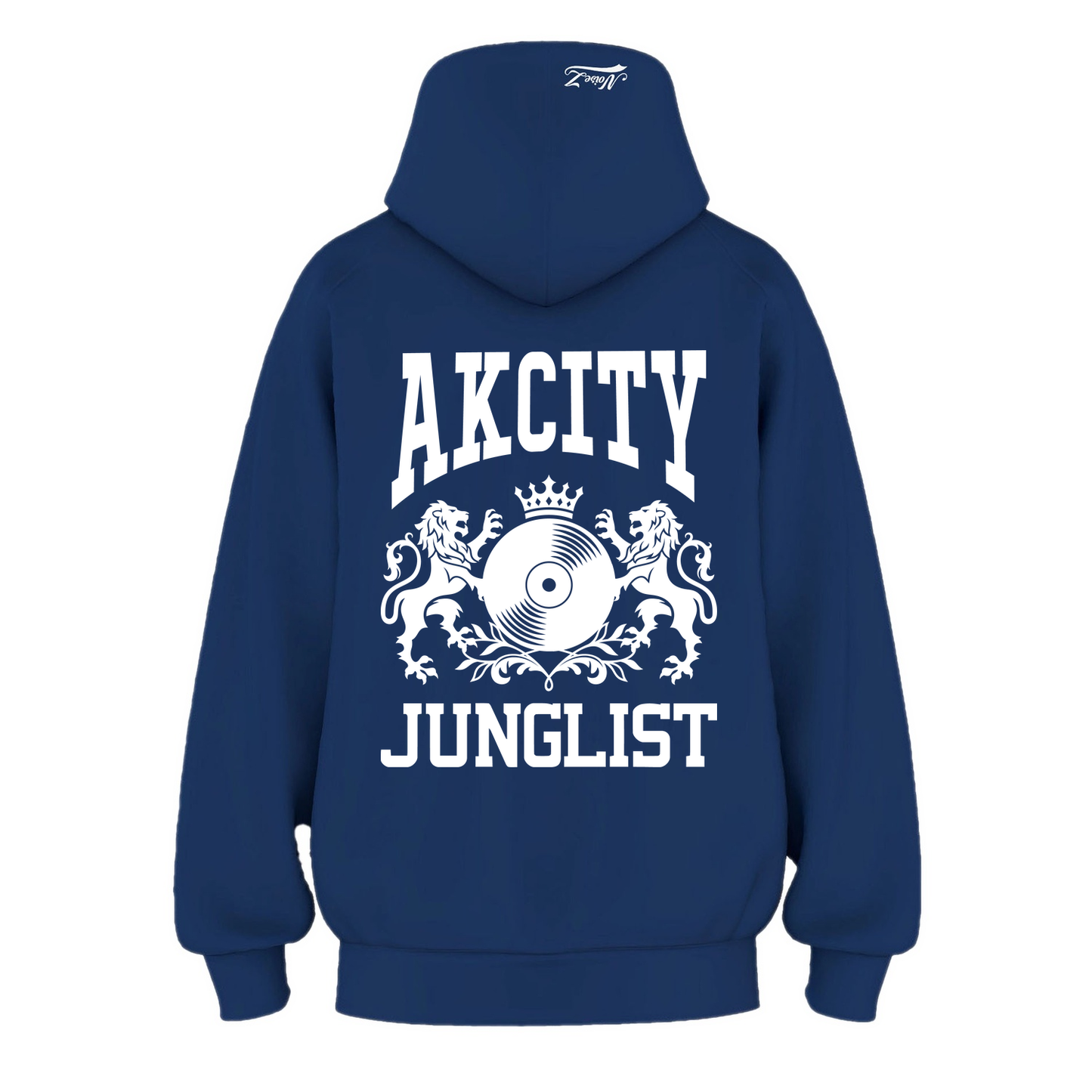 Mens AK CITY JUNGLIST Hoodie - Cobalt Blue (back)