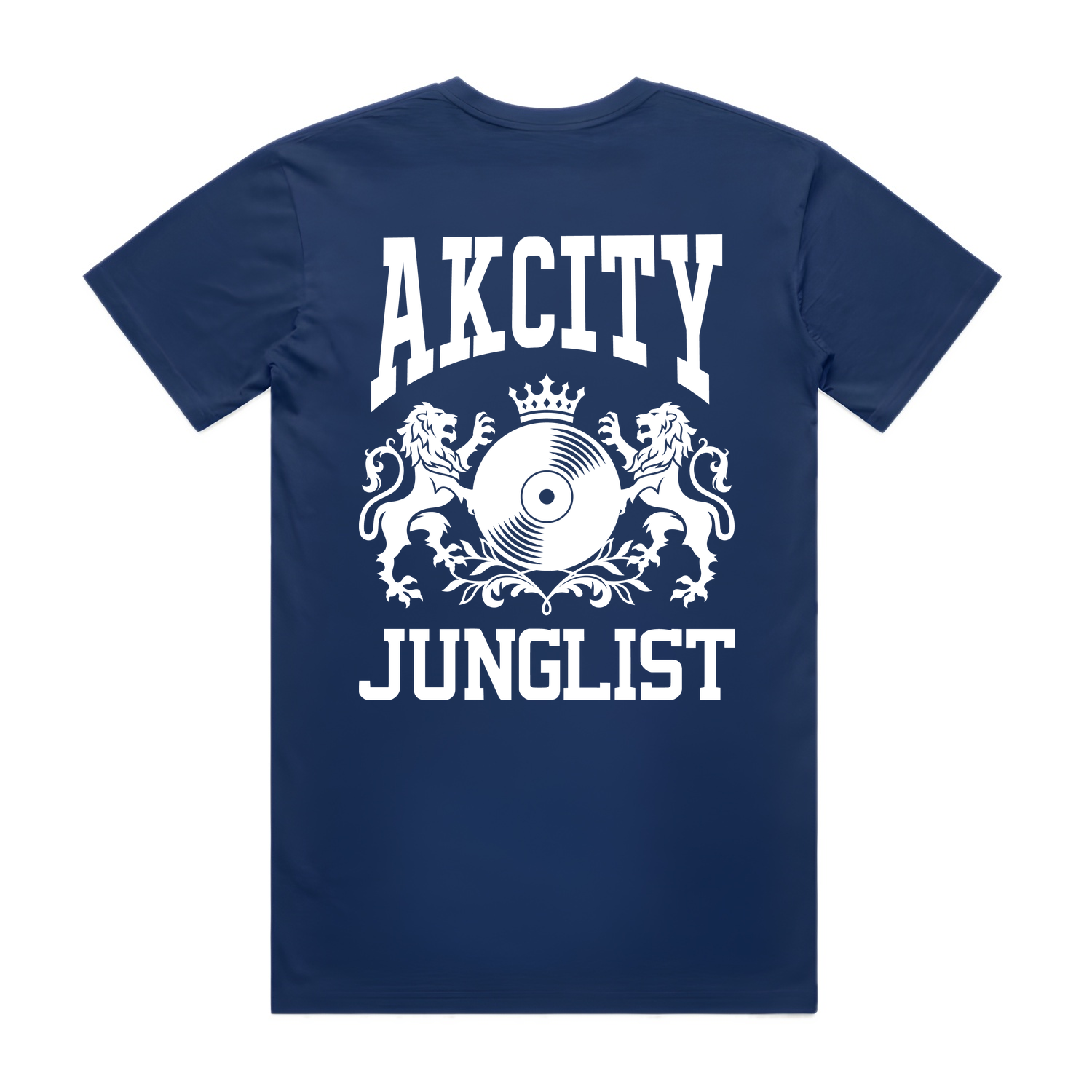 Mens AK CITY JUNGLIST Tee - Cobalt Blue (back)