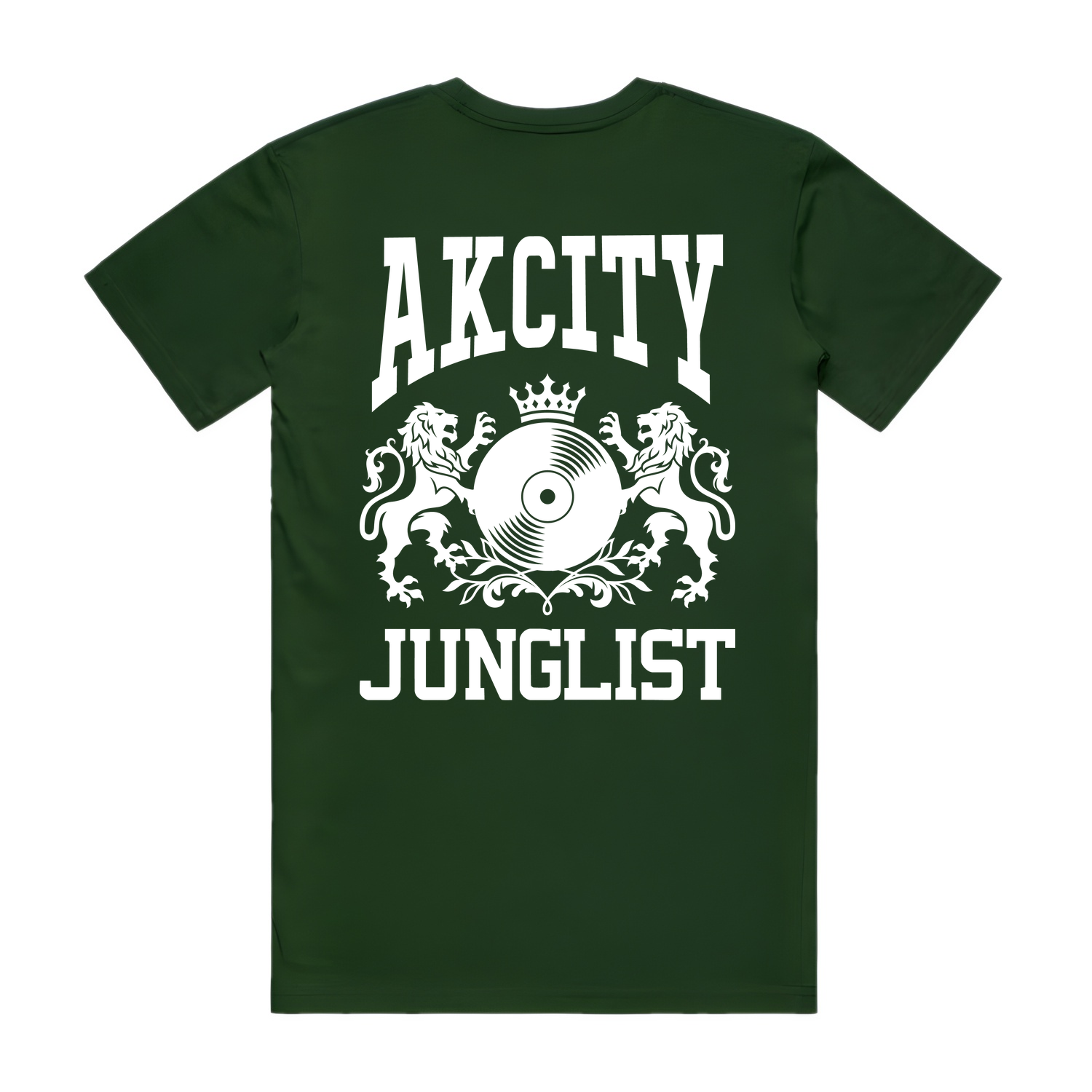 Mens AK CITY JUNGLIST Tee - Forest Green (back)