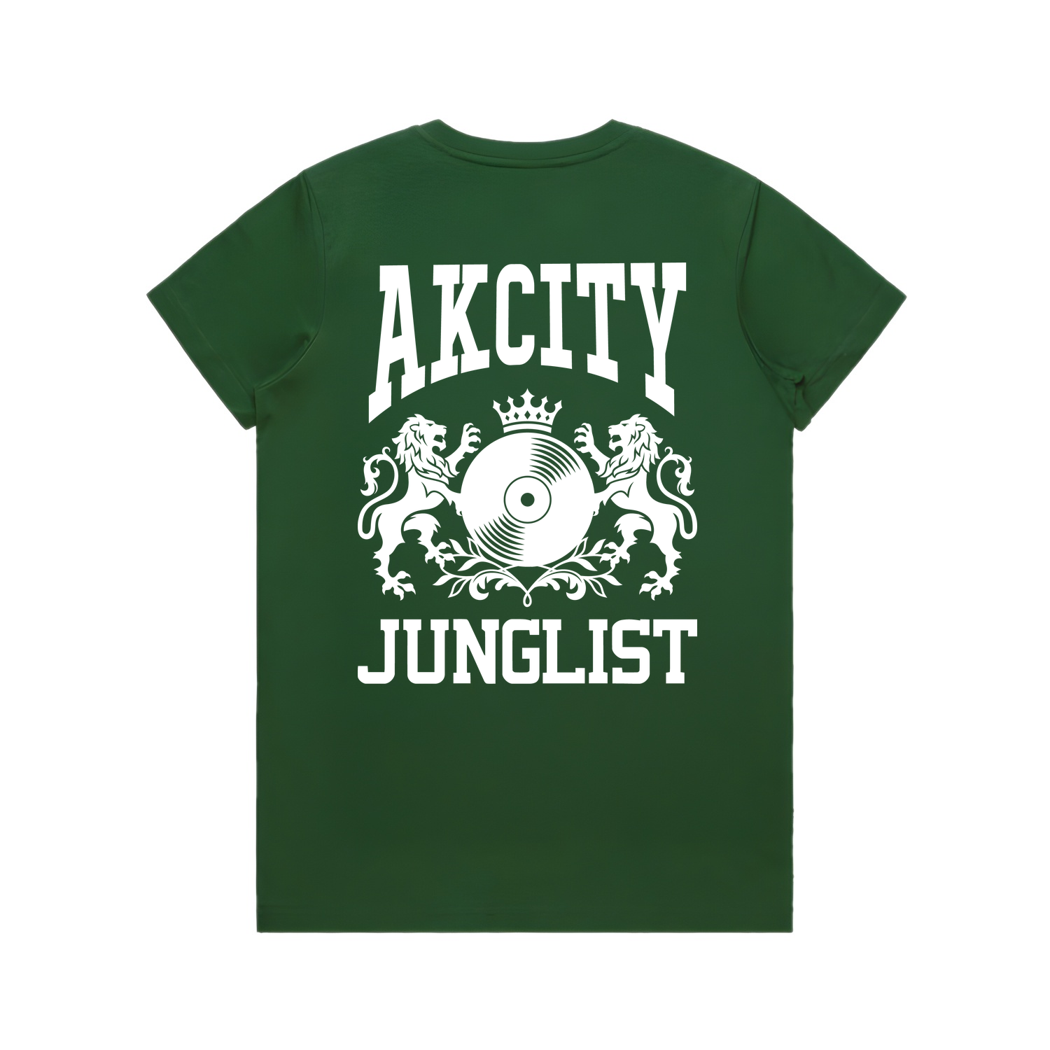 Womens AK CITY JUNGLIST Tee - Forest Green (back)