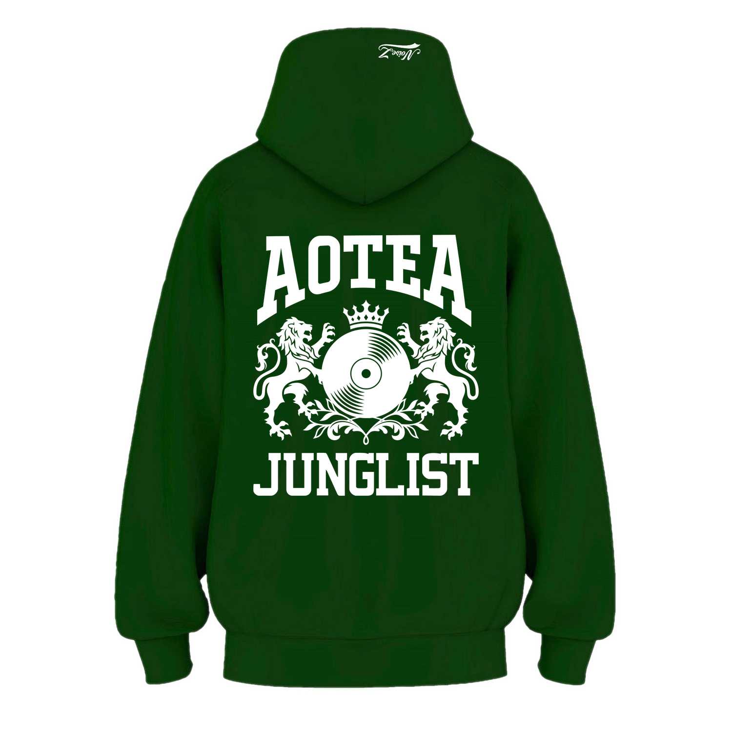 Mens AOTEA JUNGLIST Hoodie - Pine Green (back)