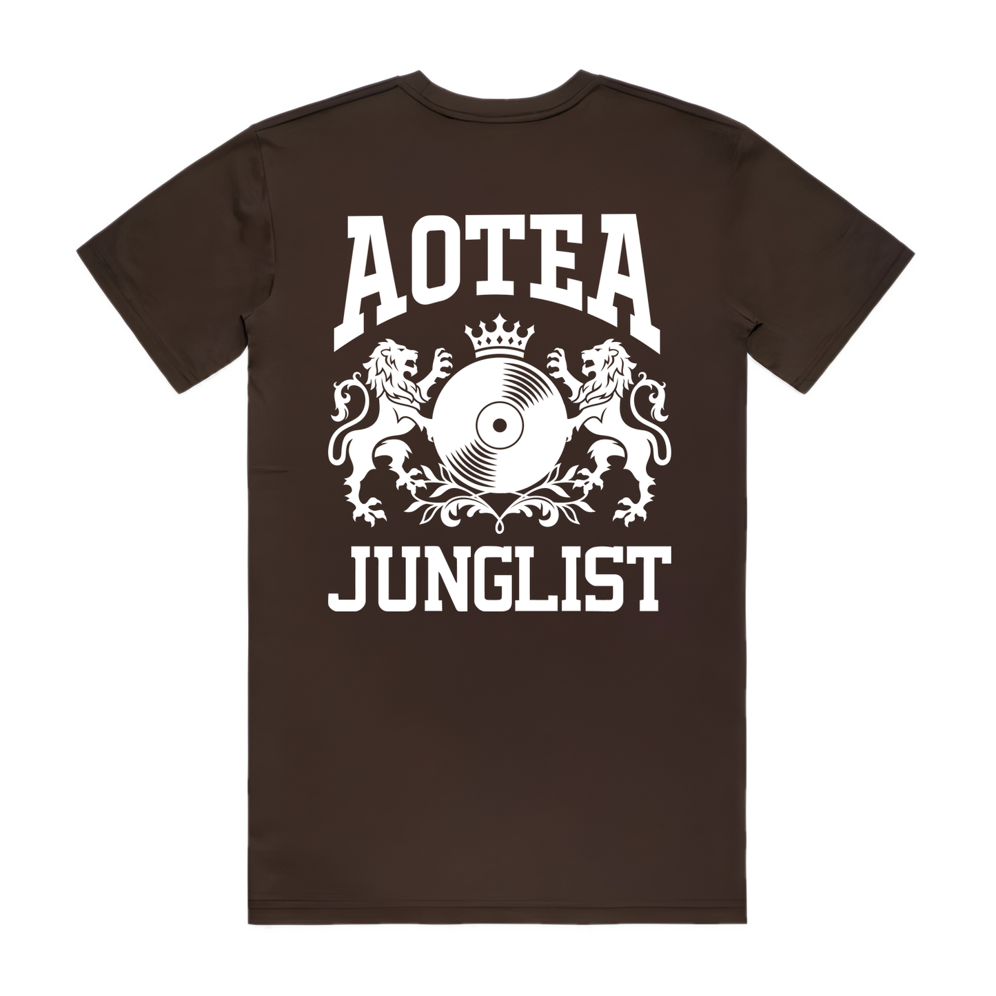 Mens AOTEA JUNGLIST Tee - Chocolate (back)