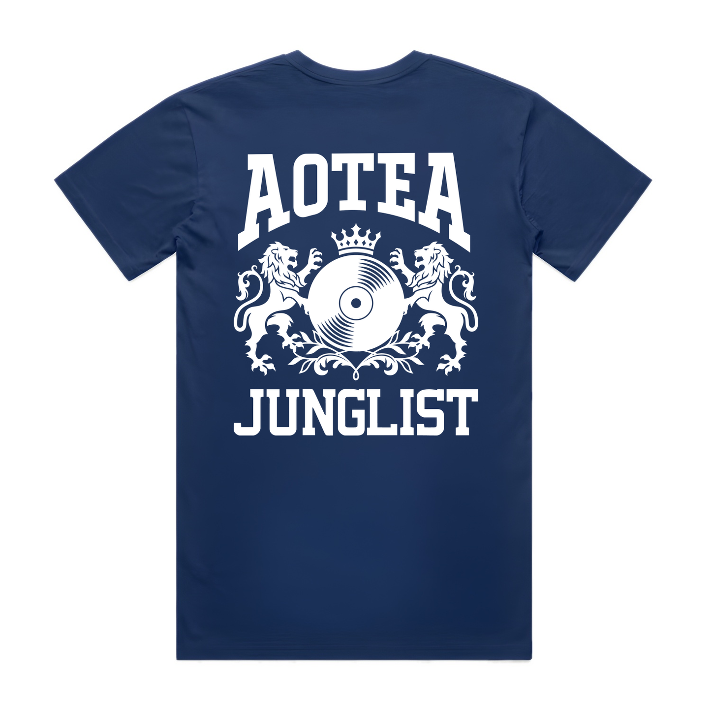 Mens AOTEA JUNGLIST Tee - Cobalt Blue (back)