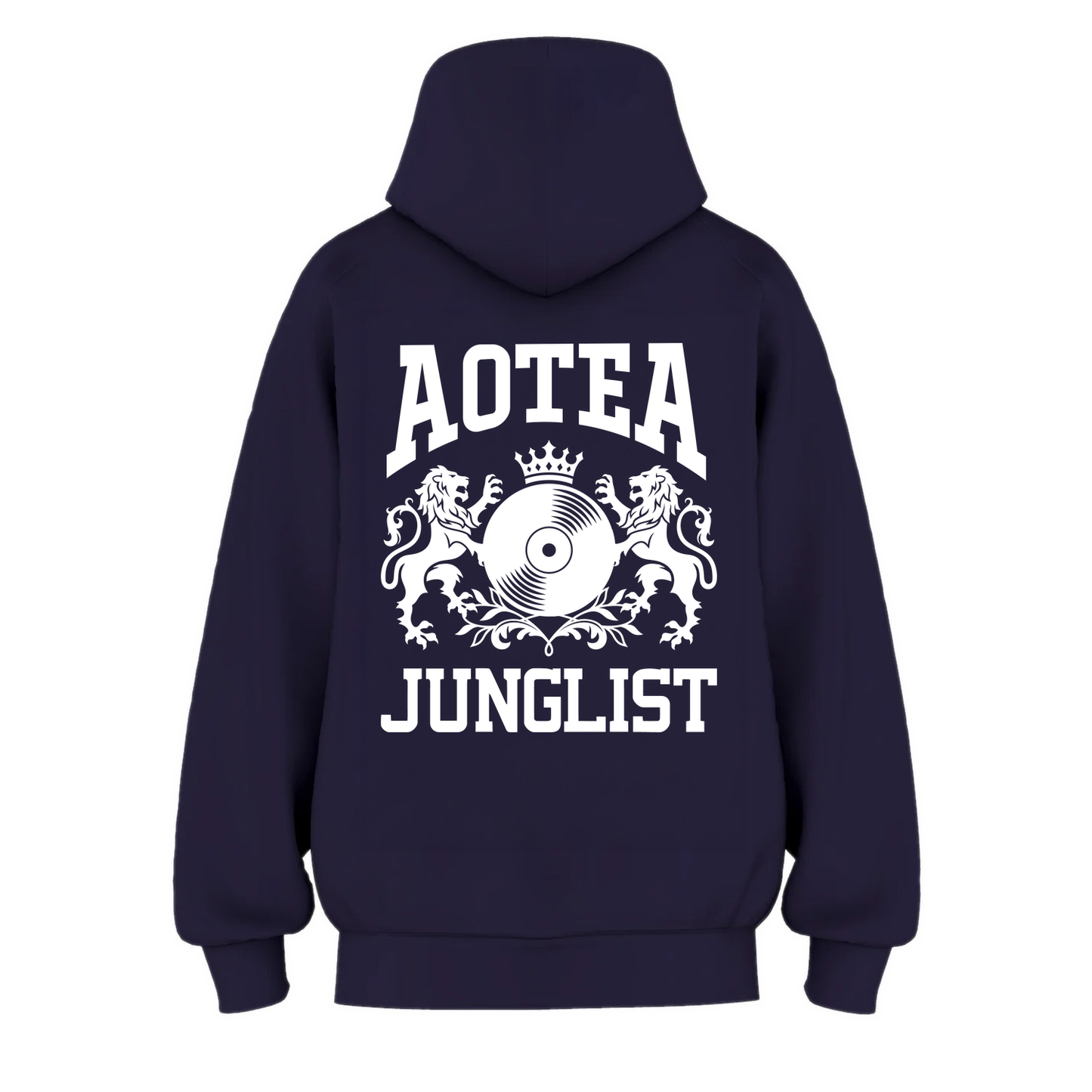 Womens AOTEA JUNGLIST Hoodie - Ink Blue (back)