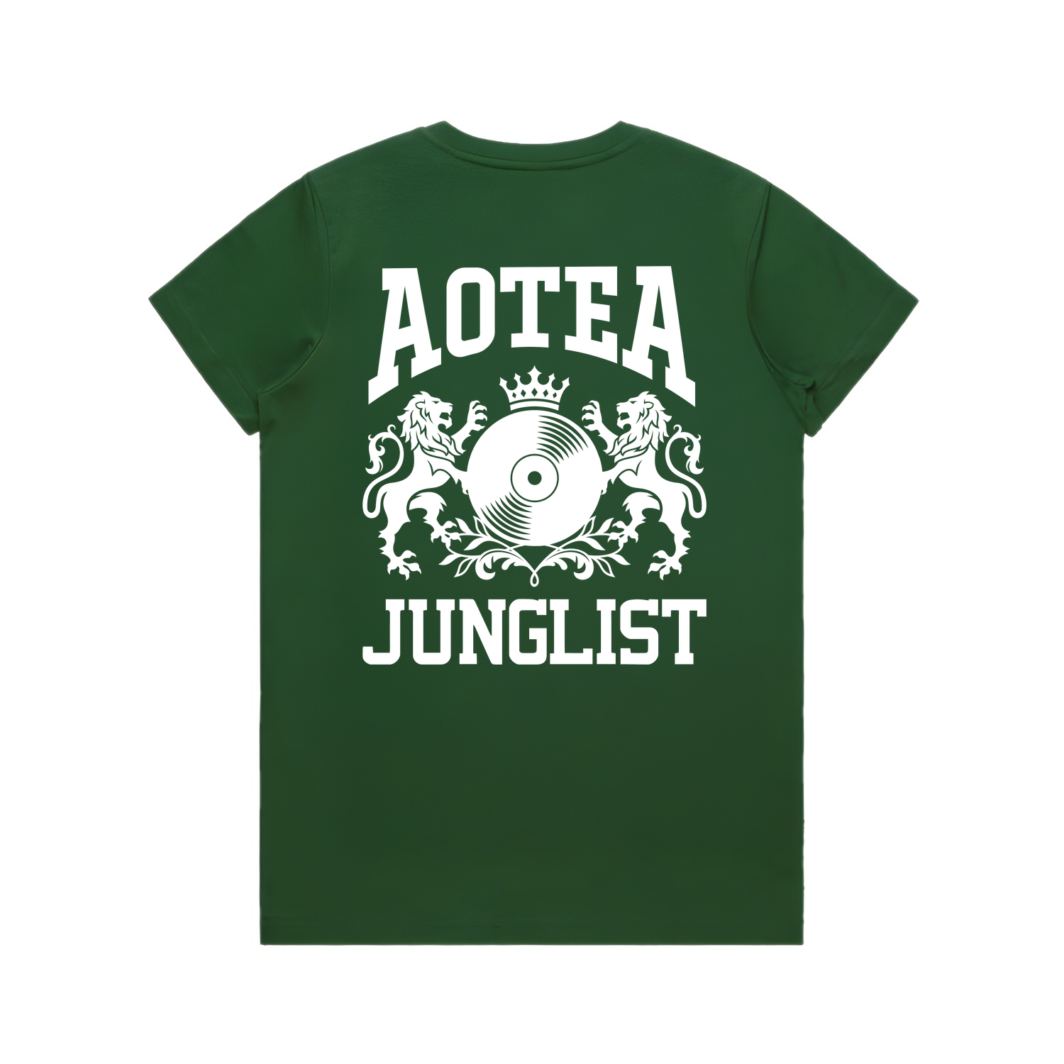 Womens AOTEA JUNGLIST Tee - Forest Green (back)