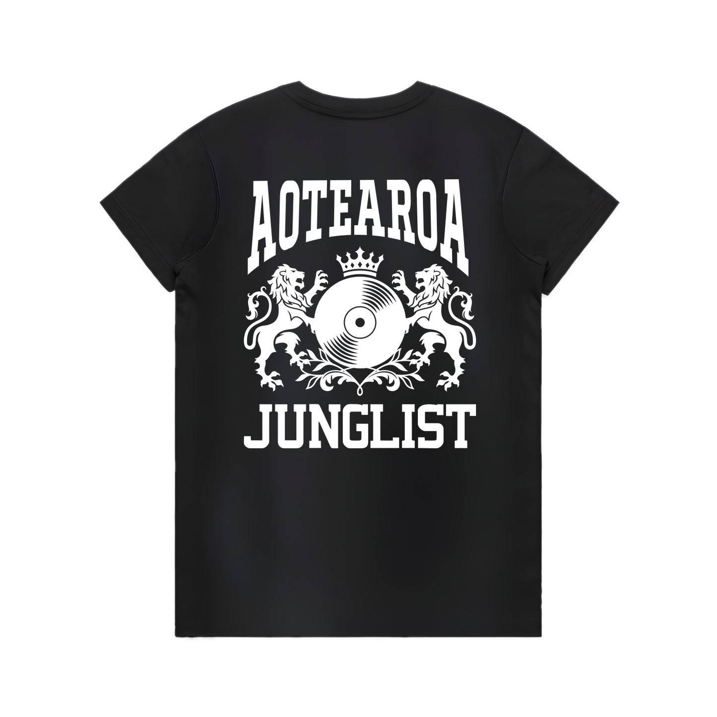 Womens AOTEAROA JUNGLIST Tee - Black (back)