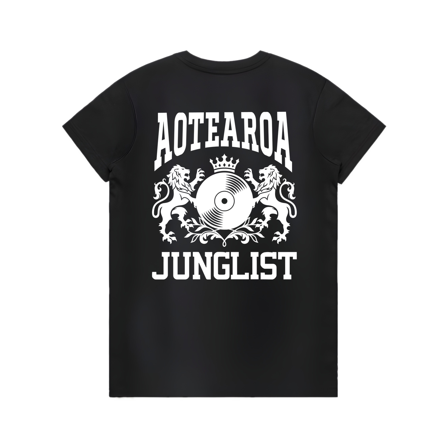 Womens AOTEAROA JUNGLIST Tee - Black (back)