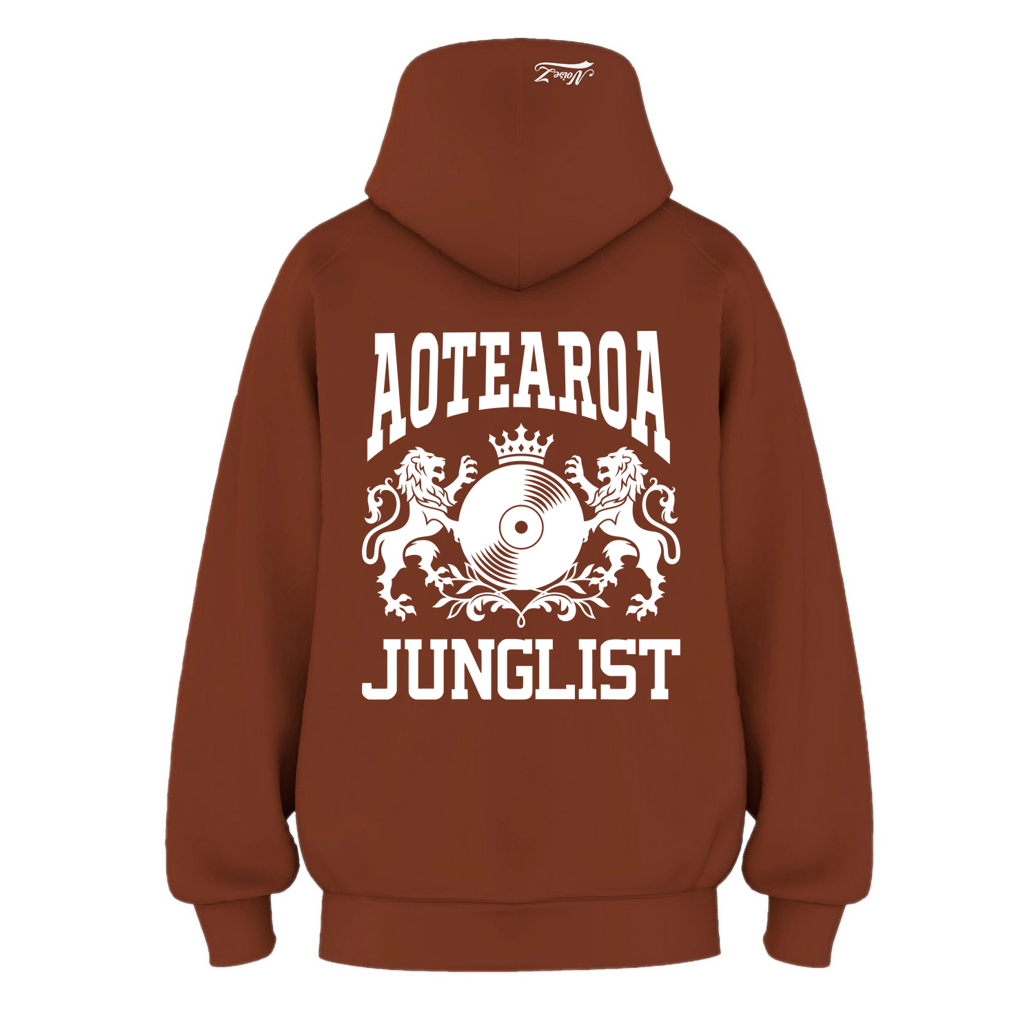 Mens AOTEAROA JUNGLIST Hoodie - Clay (back)