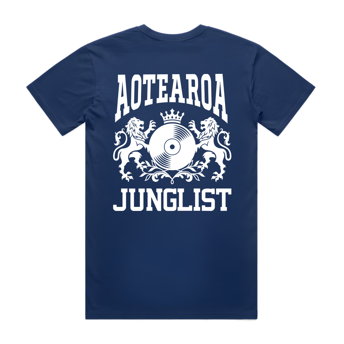 Mens AOTEAROA JUNGLIST Tee - Cobalt Blue (back)