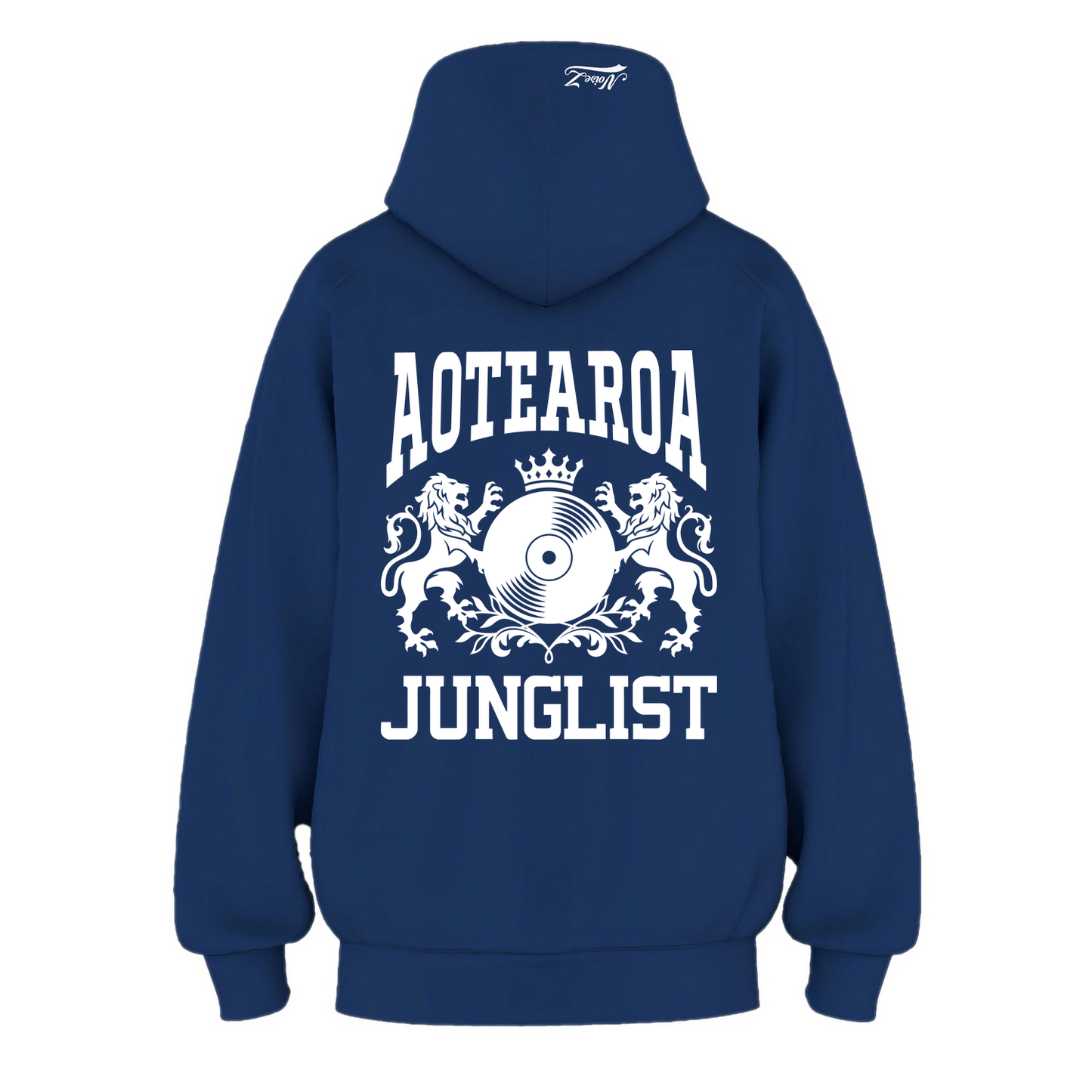 Mens AOTEAROA JUNGLIST Hoodie - Cobalt Blue (back)