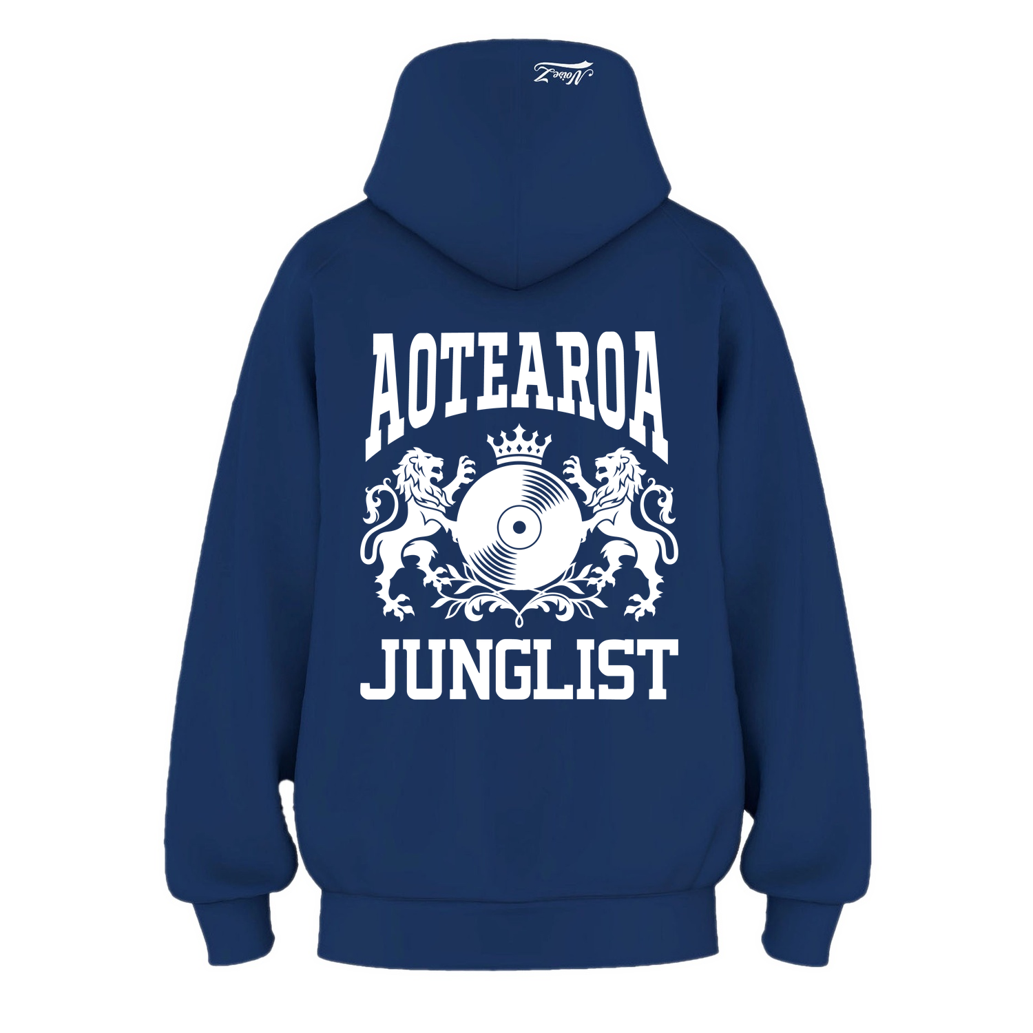 Mens AOTEAROA JUNGLIST Hoodie - Cobalt Blue (back)
