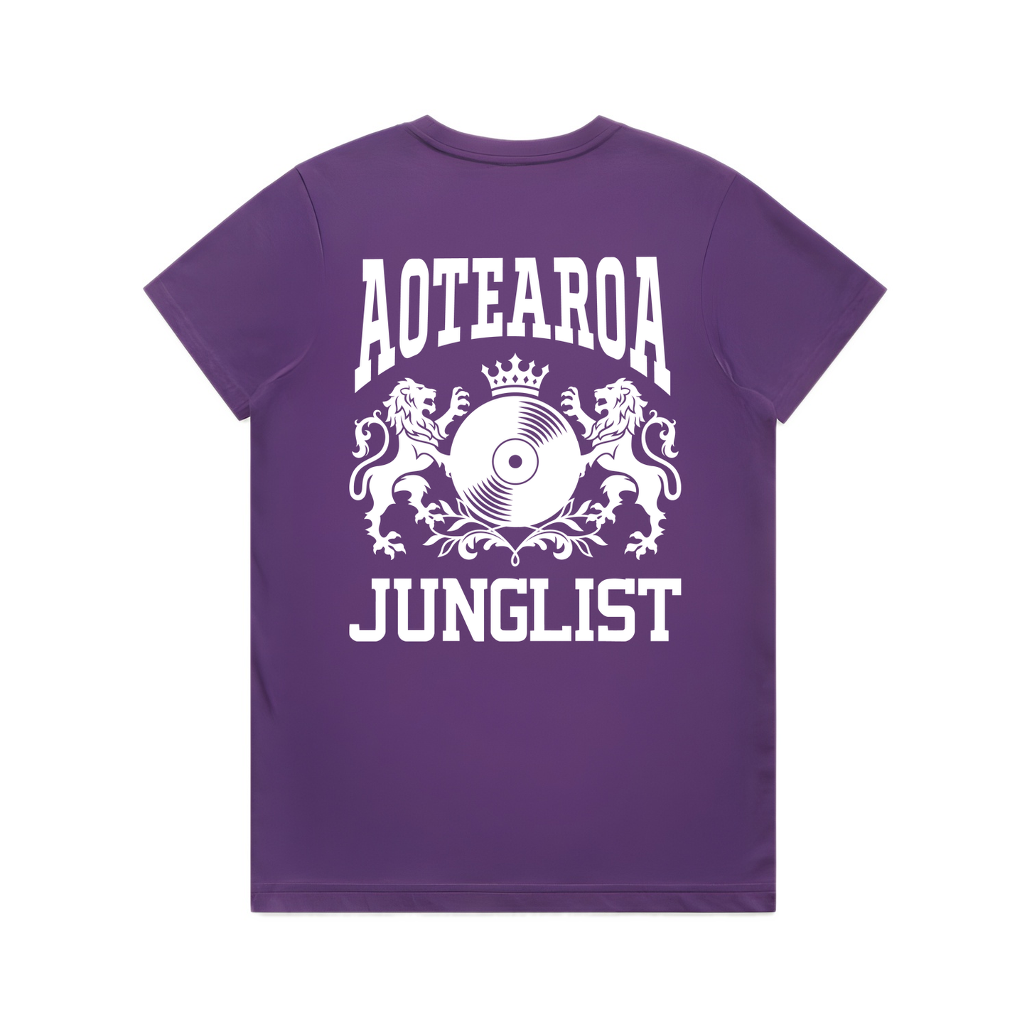 Womens AOTEAROA JUNGLIST Tee - Purple (back)