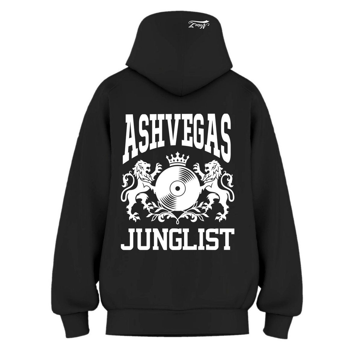 Mens ASHVEGAS JUNGLIST Hoodie - Black (back)