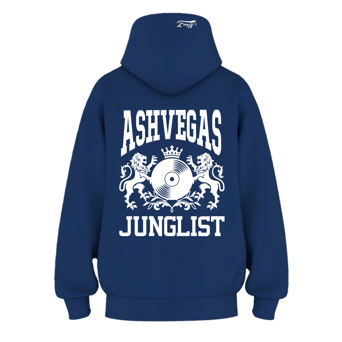 Mens ASHVEGAS JUNGLIST Hoodie - Cobalt Blue (back)