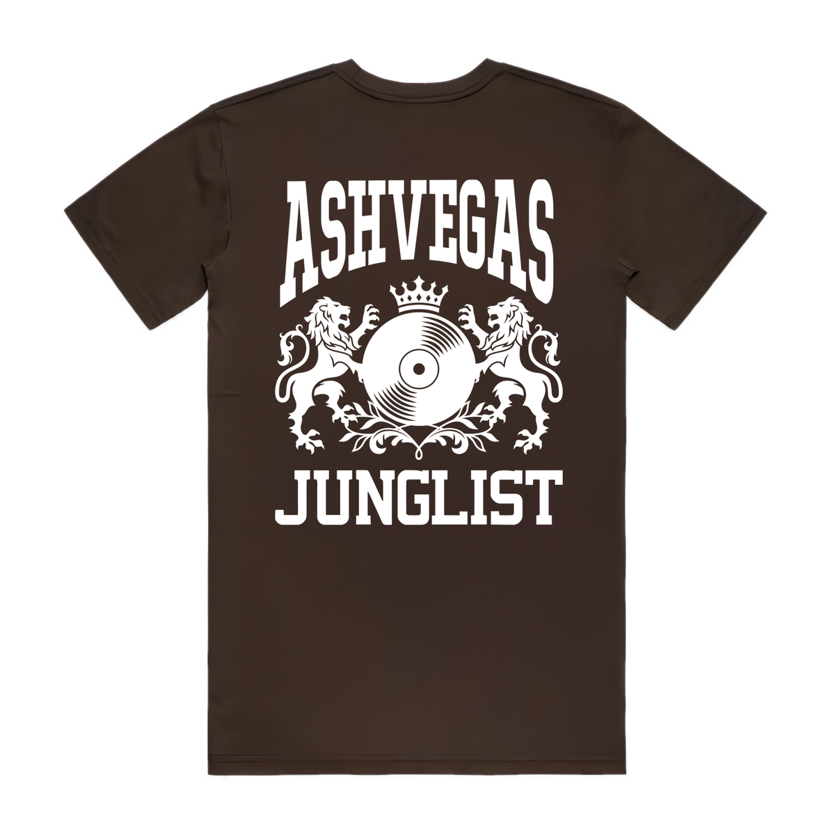 Mens ASHVEGAS JUNGLIST Tee - Chocolate (back)