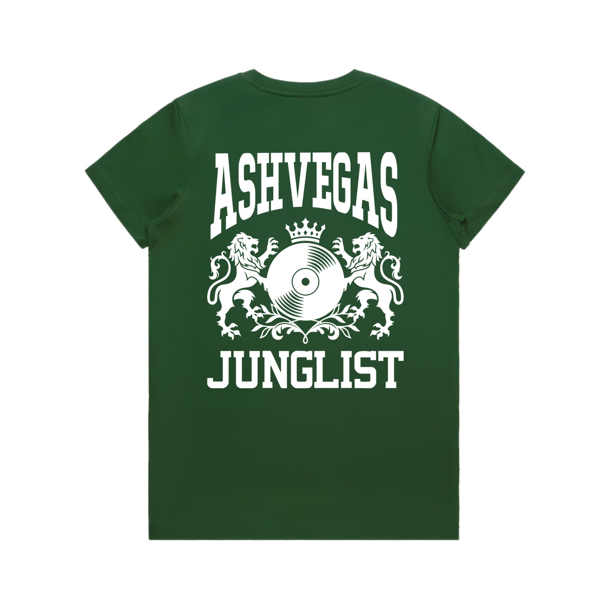 Womens ASHVEGAS JUNGLIST Tee - Forest Green (back)