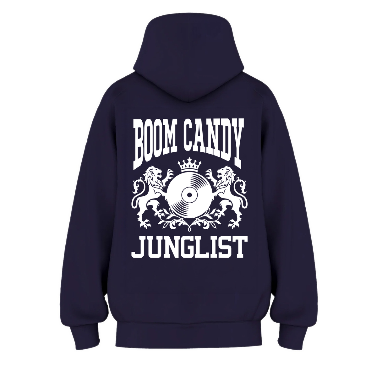 Womens BOOM CANDY JUNGLIST Hoodie - Ink Blue (back)