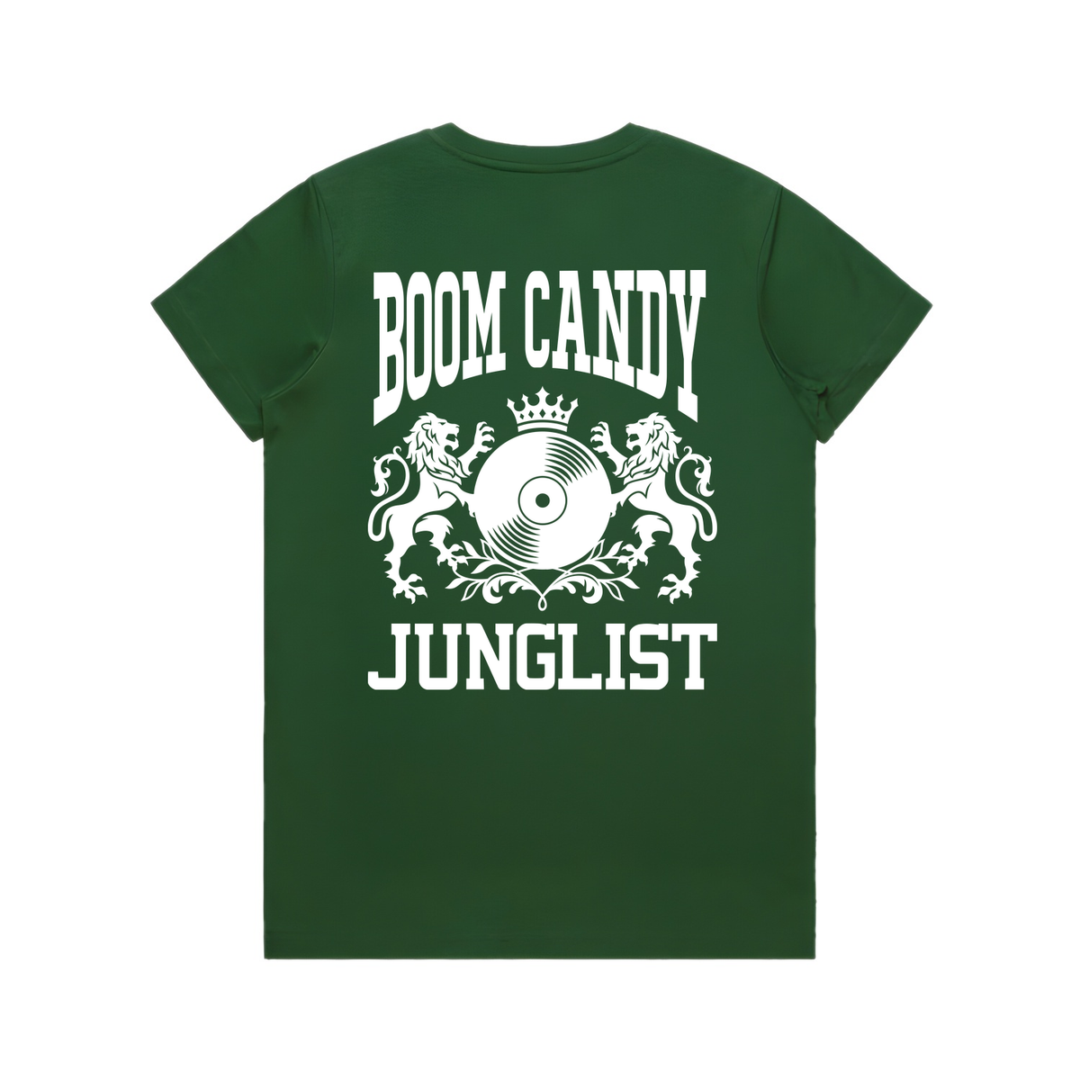 Womens BOOM CANDY JUNGLIST Tee - Forest Green (back)