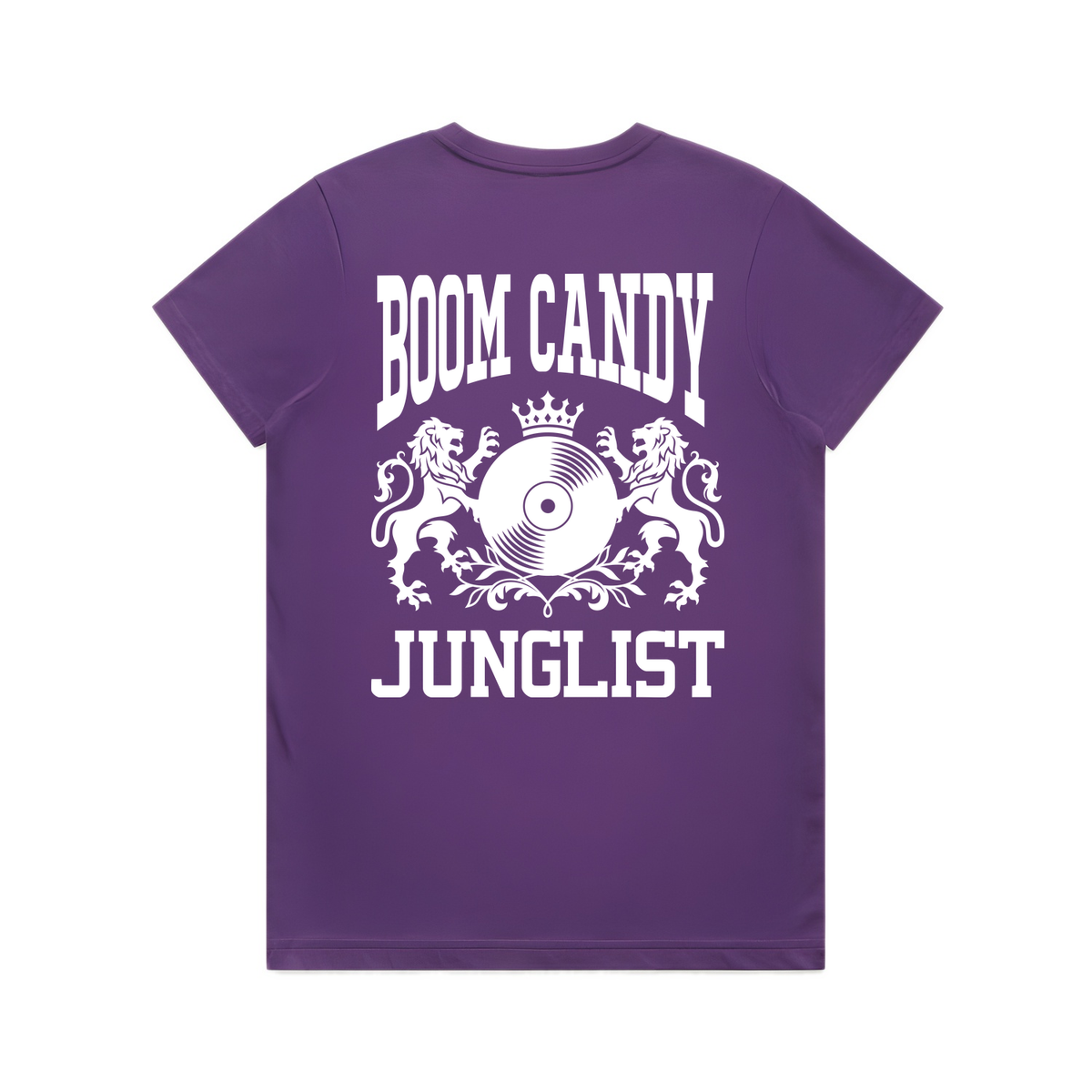 Womens BOOM CANDY JUNGLIST Tee - Purple (back)