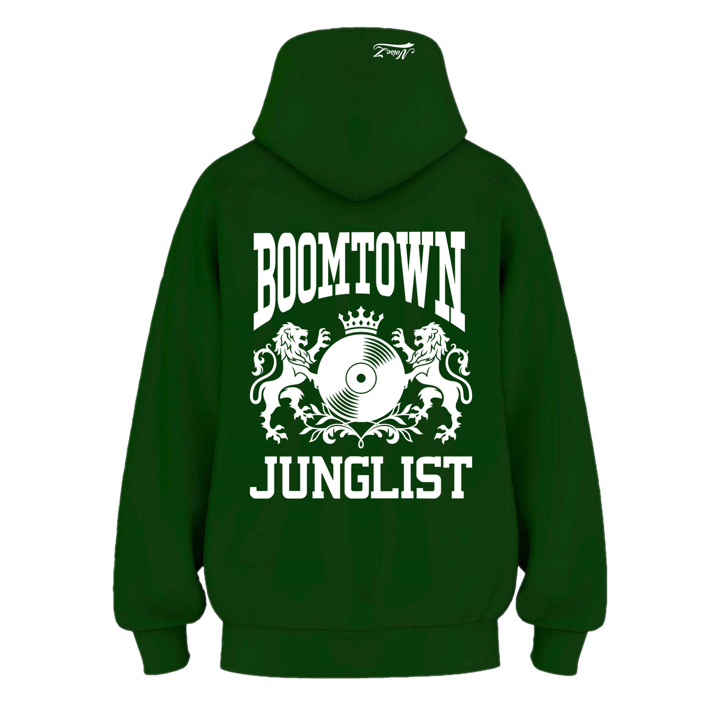 Mens BOOMTOWN JUNGLIST Hoodie - Pine Green (back)
