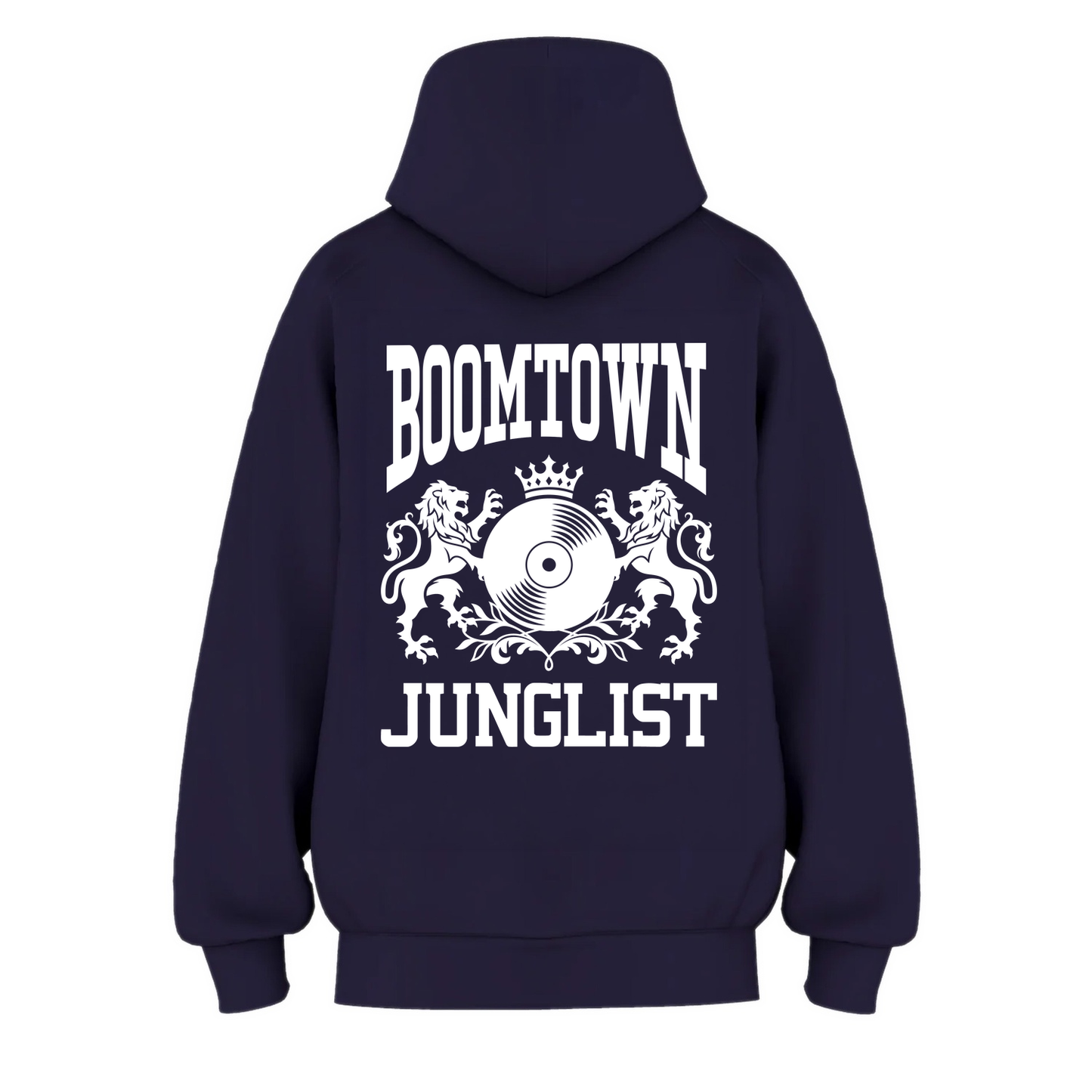 Womens BOOMTOWN JUNGLIST Hoodie - Ink Blue (back)