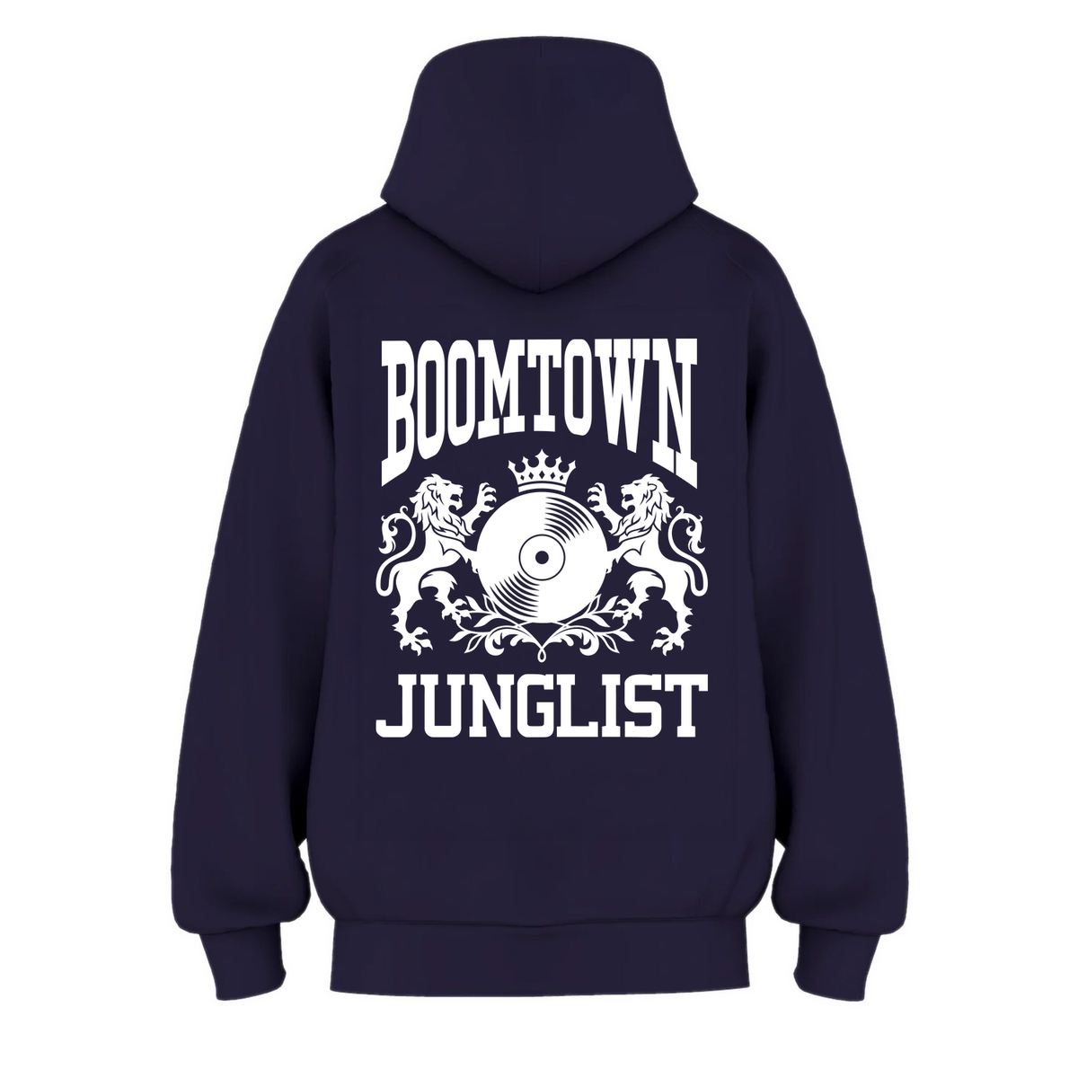 Womens BOOMTOWN JUNGLIST Hoodie - Ink Blue (back)