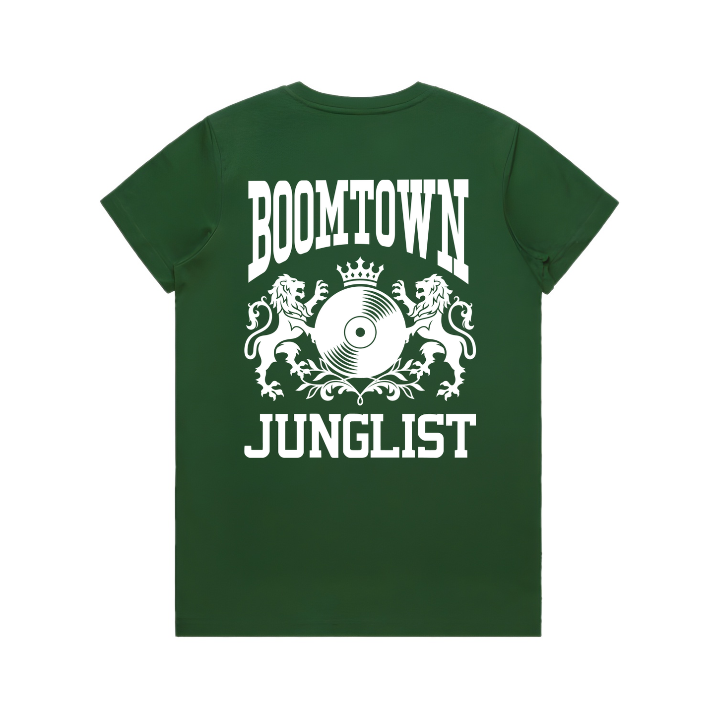 Womens BOOMTOWN JUNGLIST Tee - Forest Green (back)
