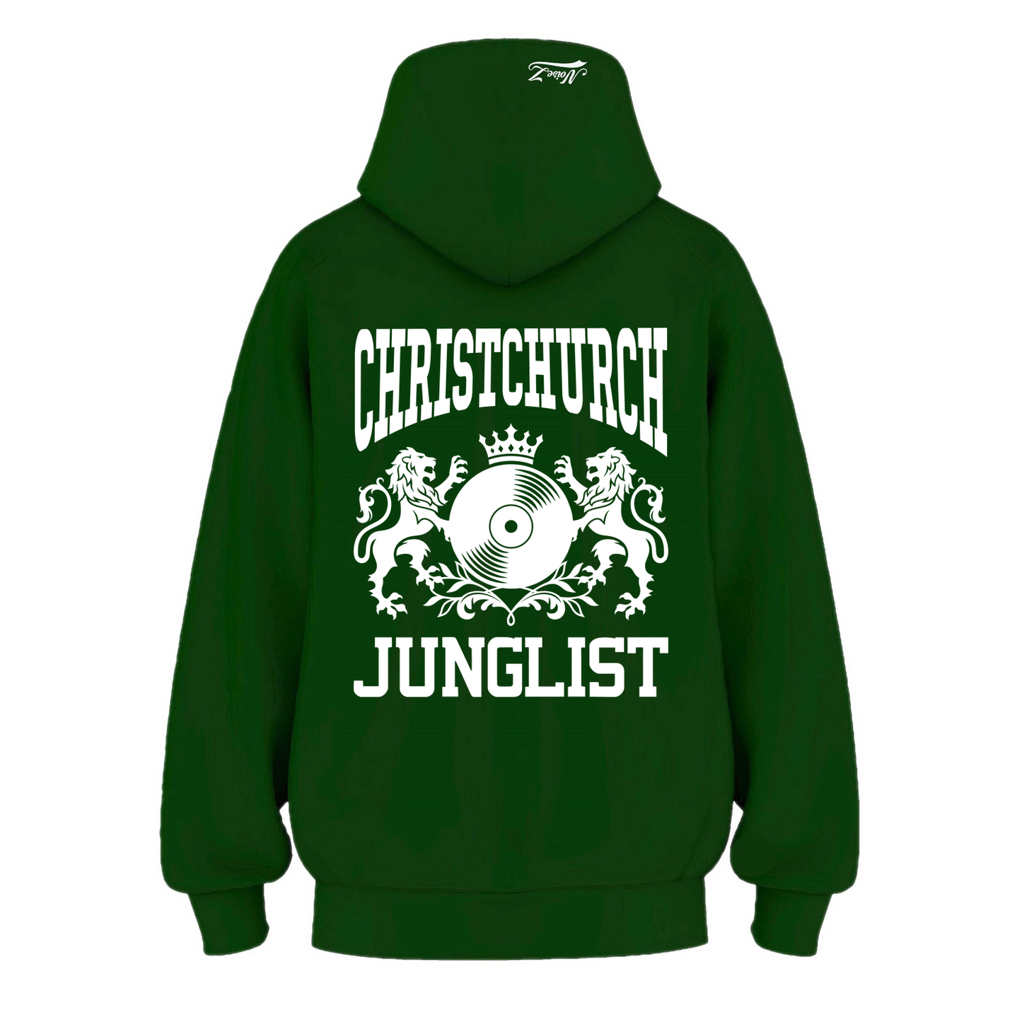 Mens CHCH JUNGLIST Hoodie - Pine Green (back)