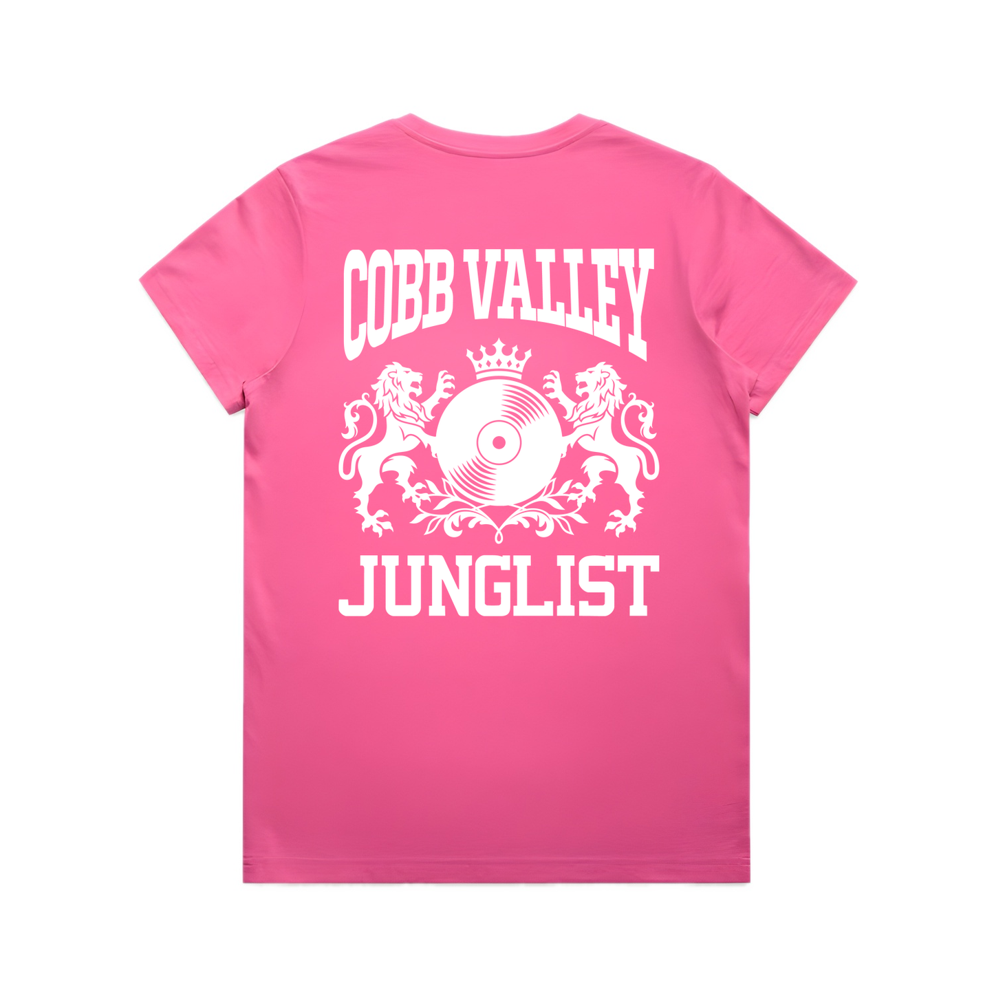 Womens COBB VALLEY JUNGLIST Tee - Charity Pink (back)