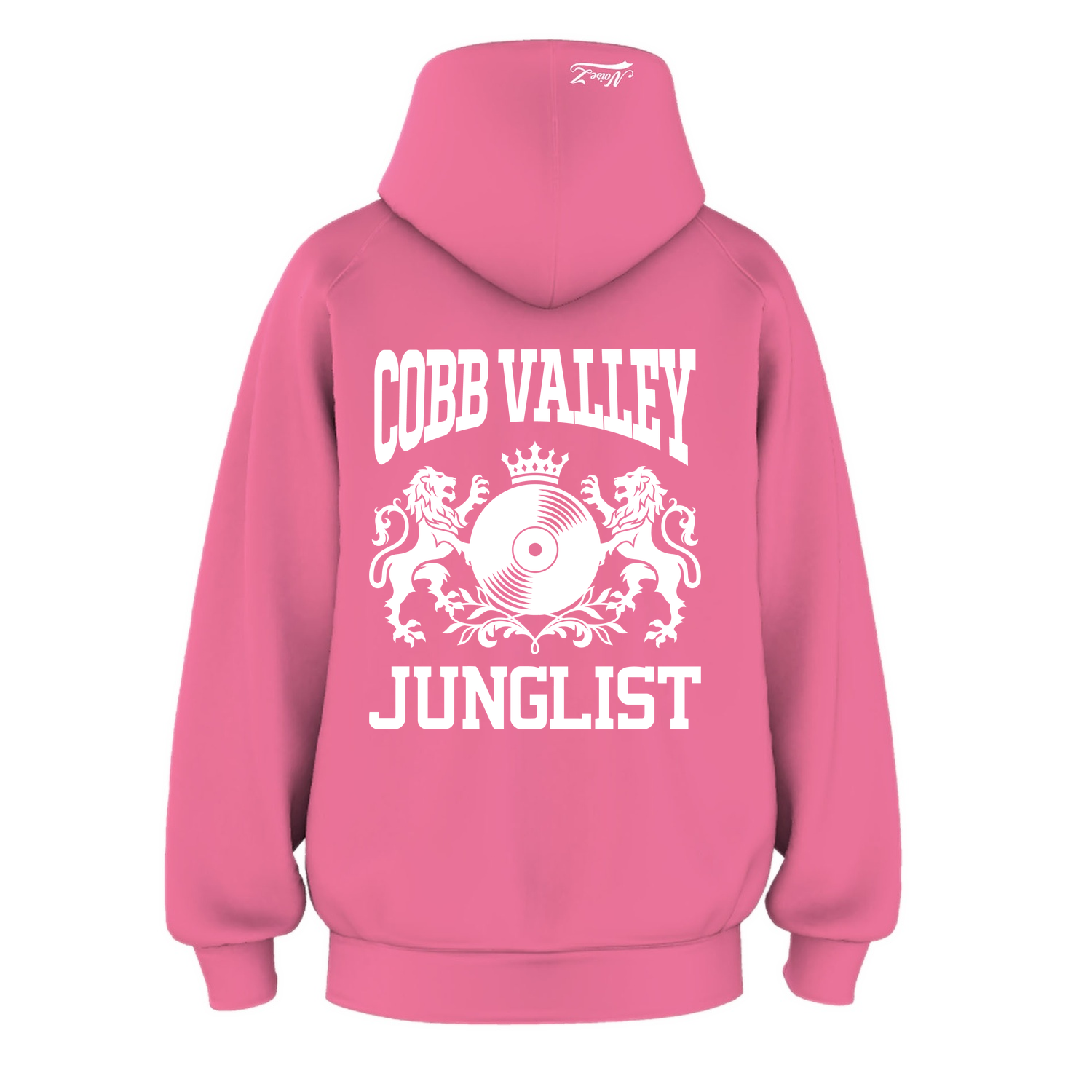 Mens COBB VALLEY JUNGLIST Hoodie - Charity Pink (back)