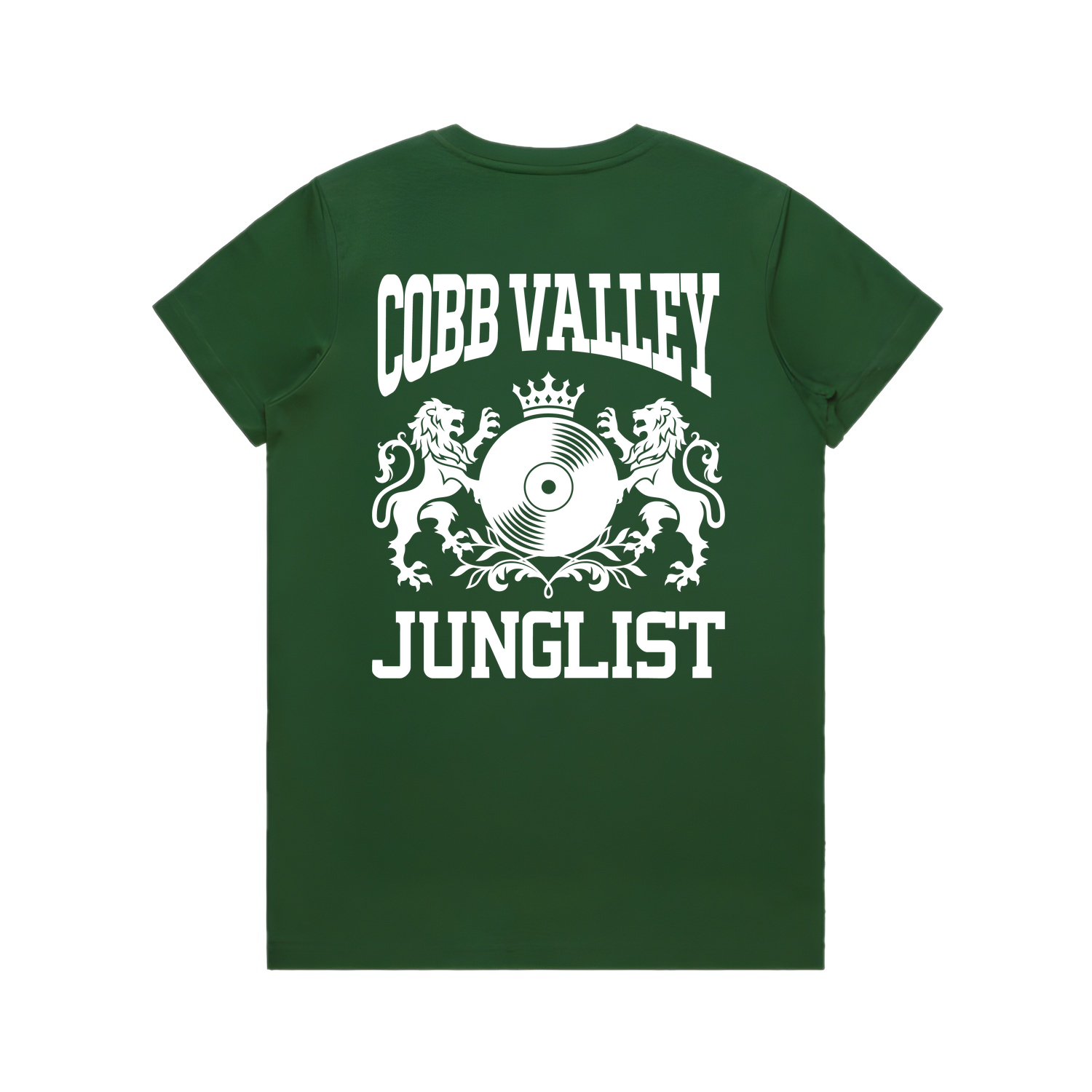 Womens COBB VALLEY JUNGLIST Tee - Forest Green (back)