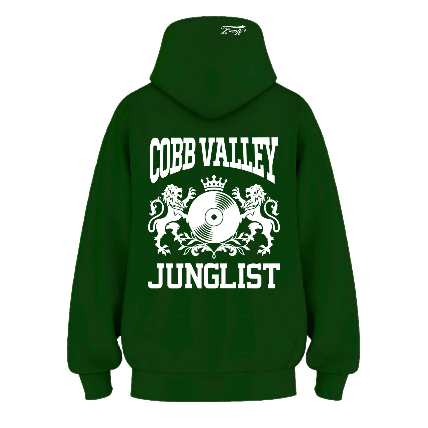 Mens COBB VALLEY JUNGLIST Hoodie - Pine Green (back)