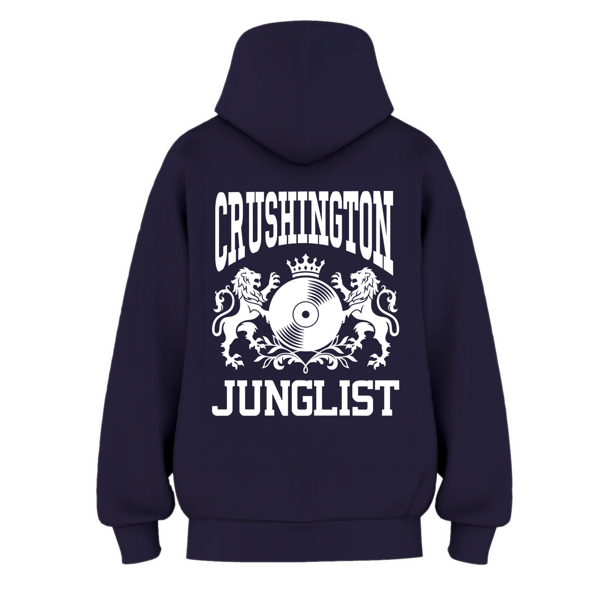 Womens CRUSHINGTON JUNGLIST Hoodie - Ink Blue (back)