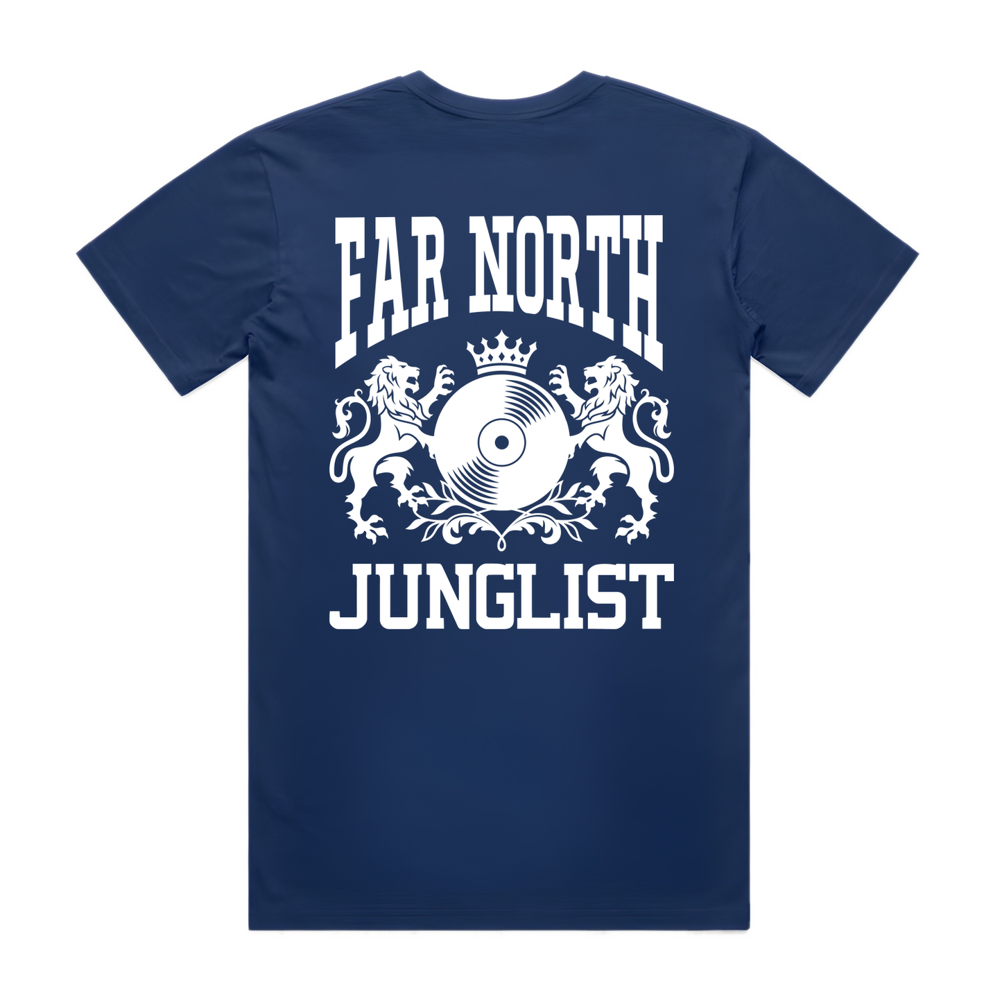 Mens FAR NORTH JUNGLIST Tee - Cobalt Blue (back)