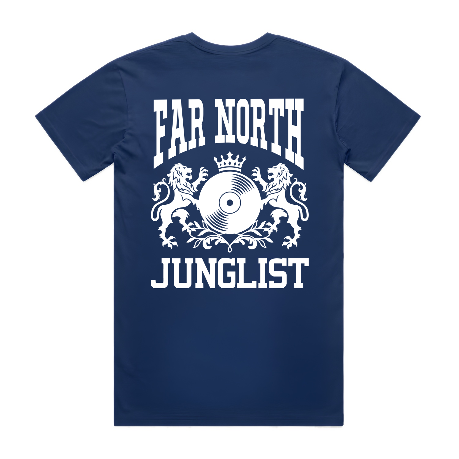 Mens FAR NORTH JUNGLIST Tee - Cobalt Blue (back)