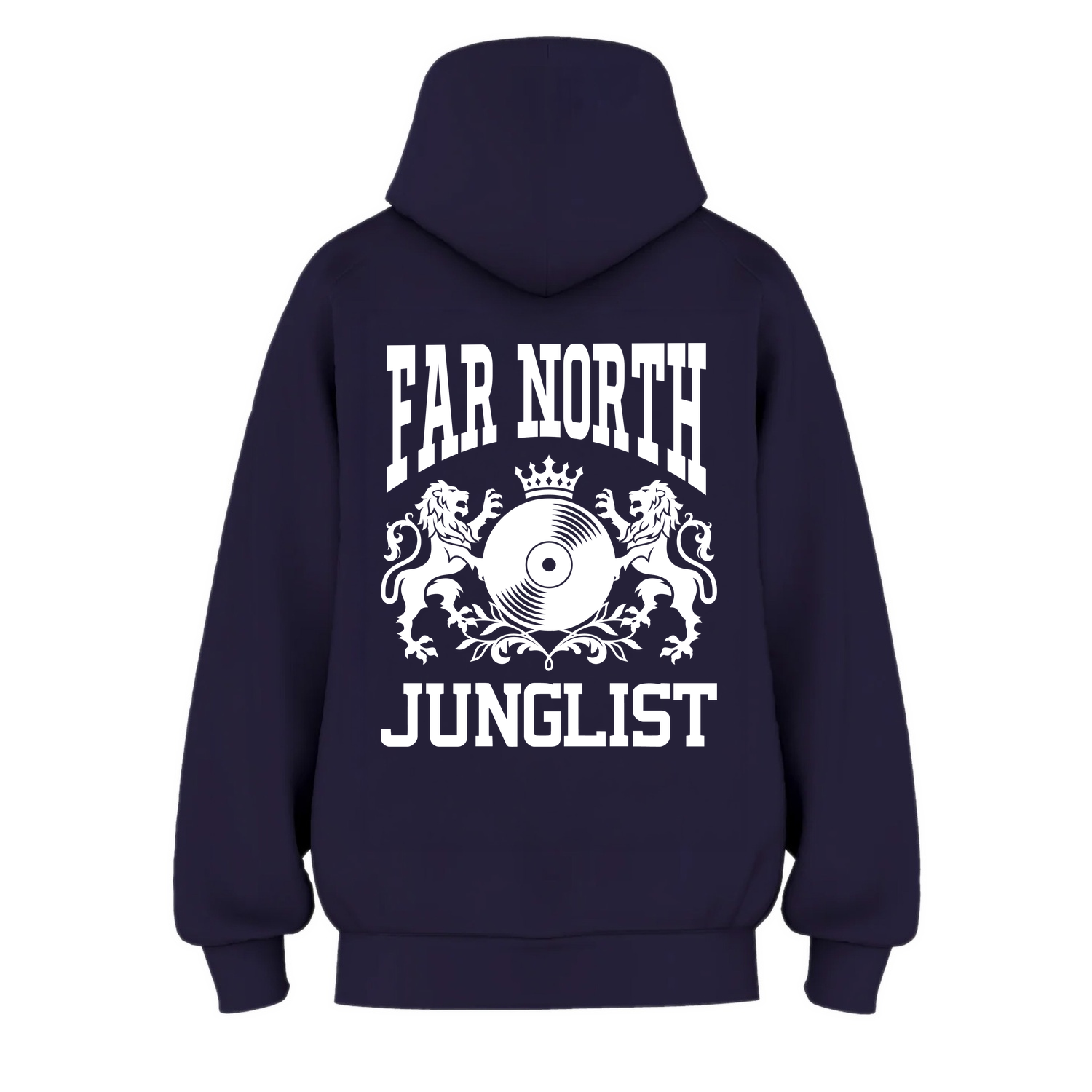 Womens FAR NORTH JUNGLIST Hoodie - Ink Blue (back)