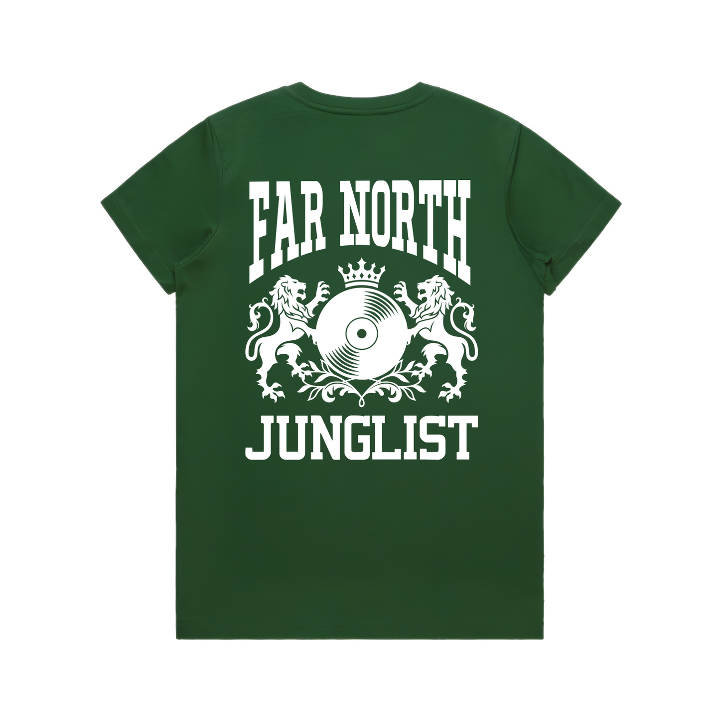 Womens FAR NORTH JUNGLIST Tee - Forest Green (back)