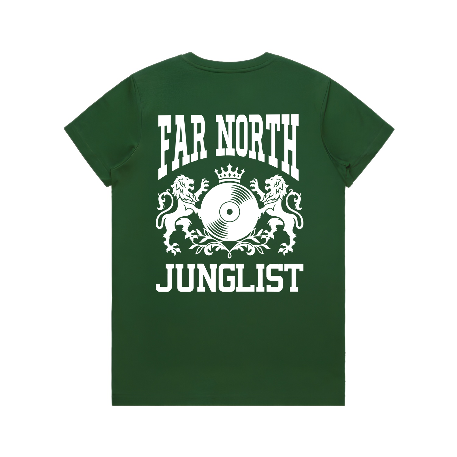 Womens FAR NORTH JUNGLIST Tee - Forest Green (back)