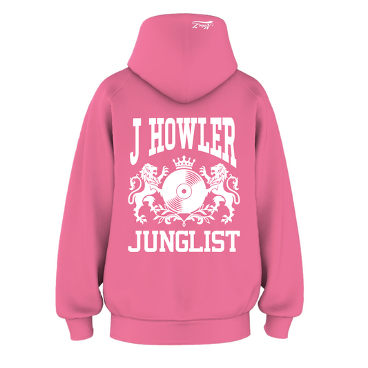 Womens J HOWLER JUNGLIST Hoodie - Charity Pink (back)