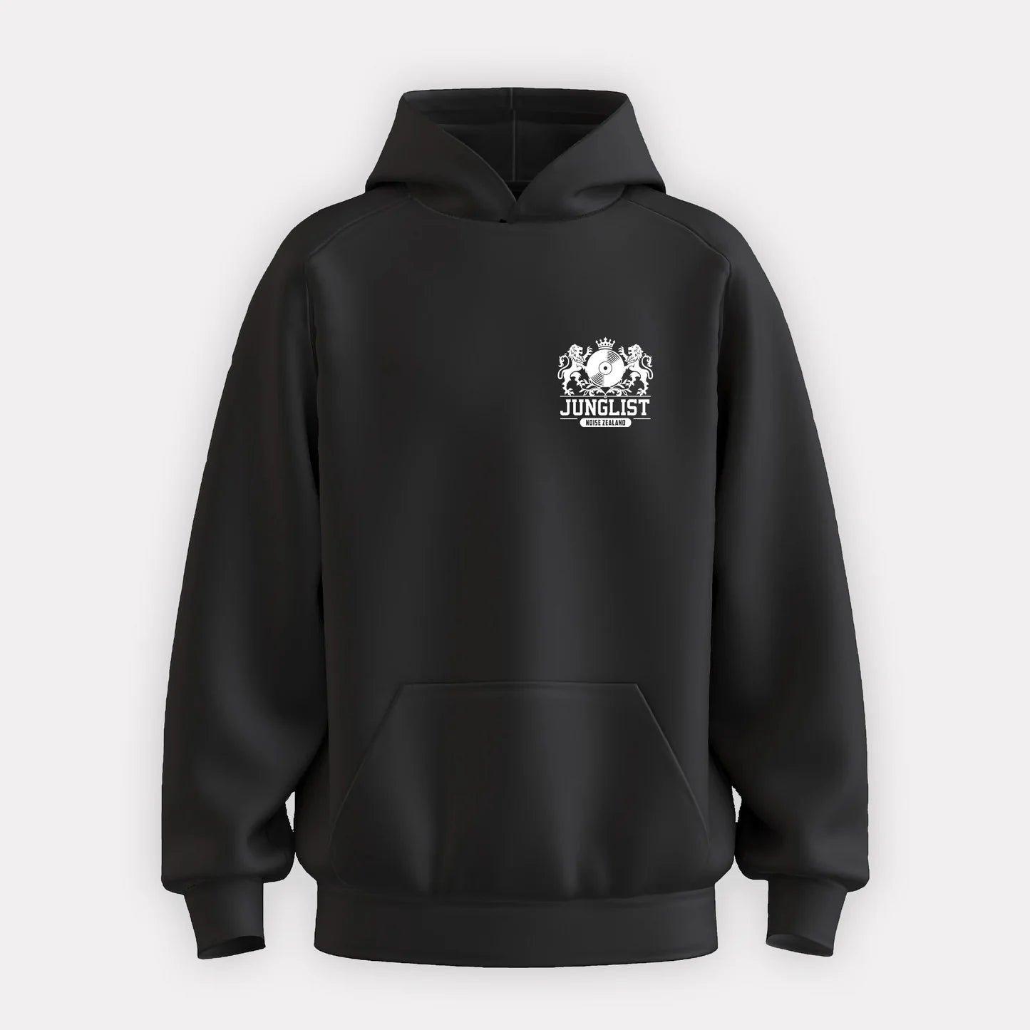 Womens TIMARU JUNGLIST Hoodie - Black (front)