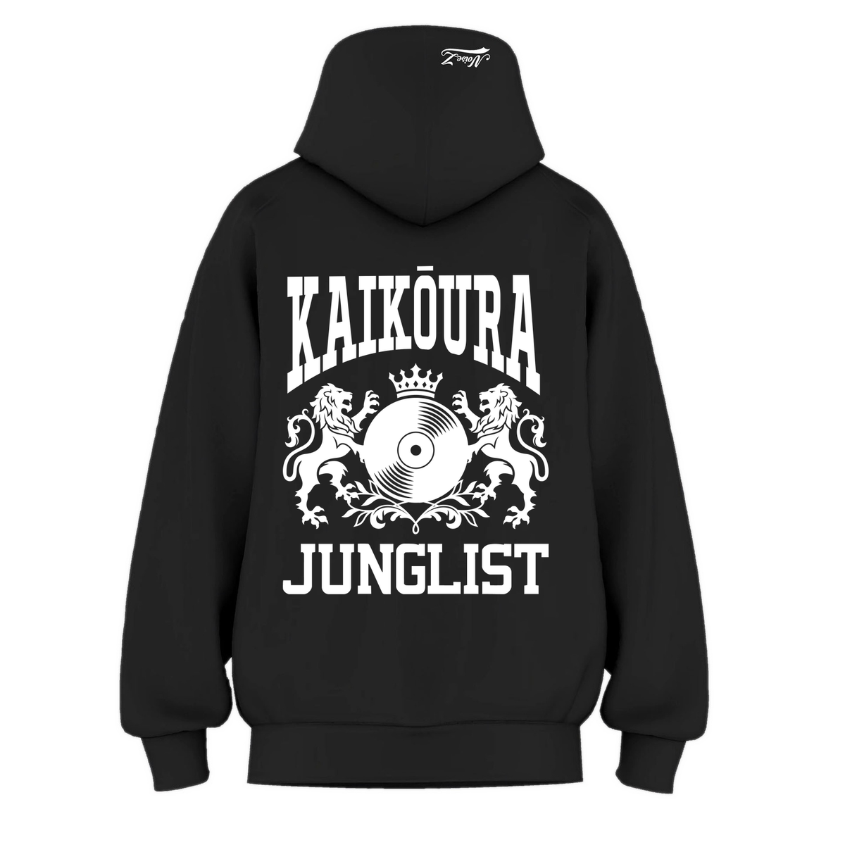 Mens KAIKŌURA JUNGLIST Hoodie - Black (back)