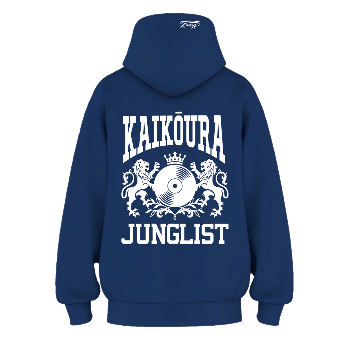 Mens KAIKŌURA JUNGLIST Hoodie - Cobalt Blue (back)