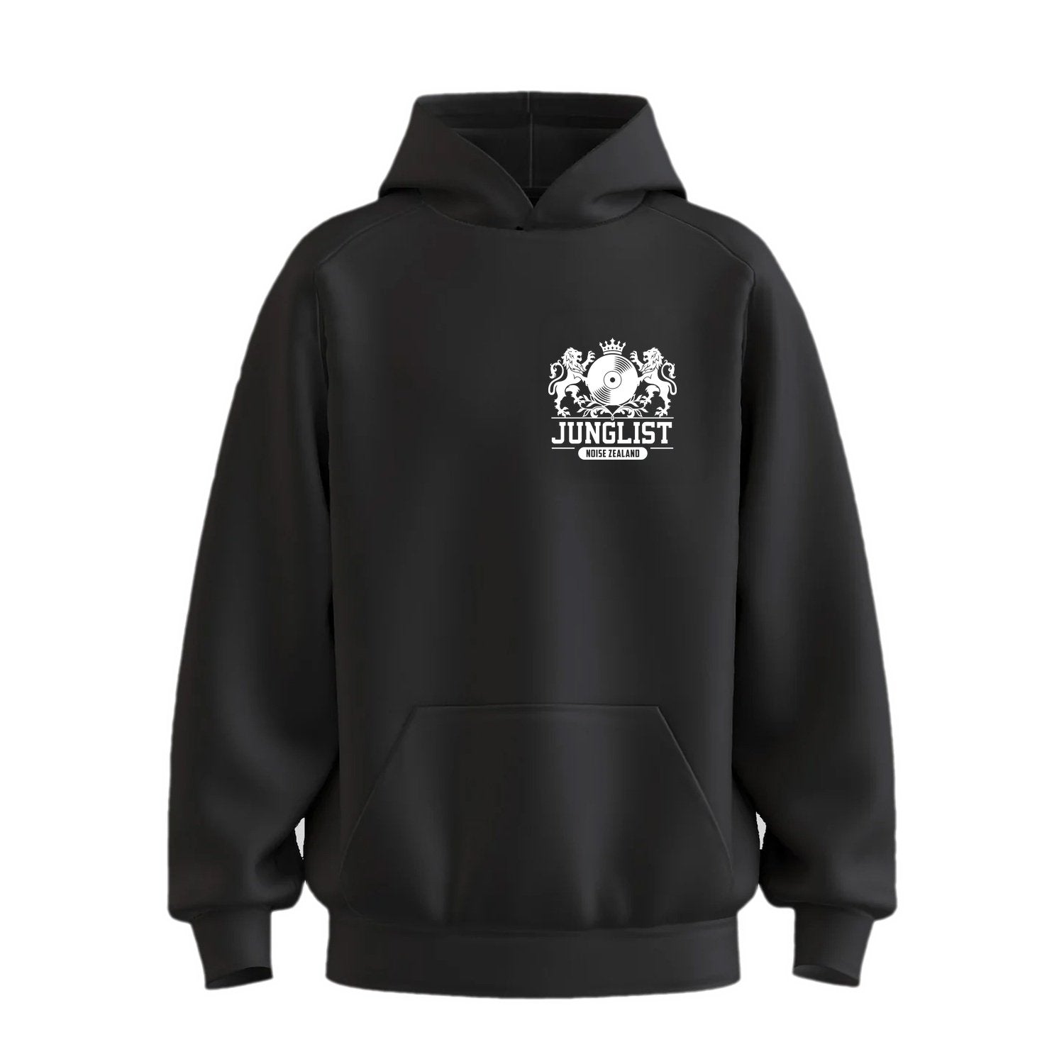 Mens TIMARU JUNGLIST Hoodie - Black (front)