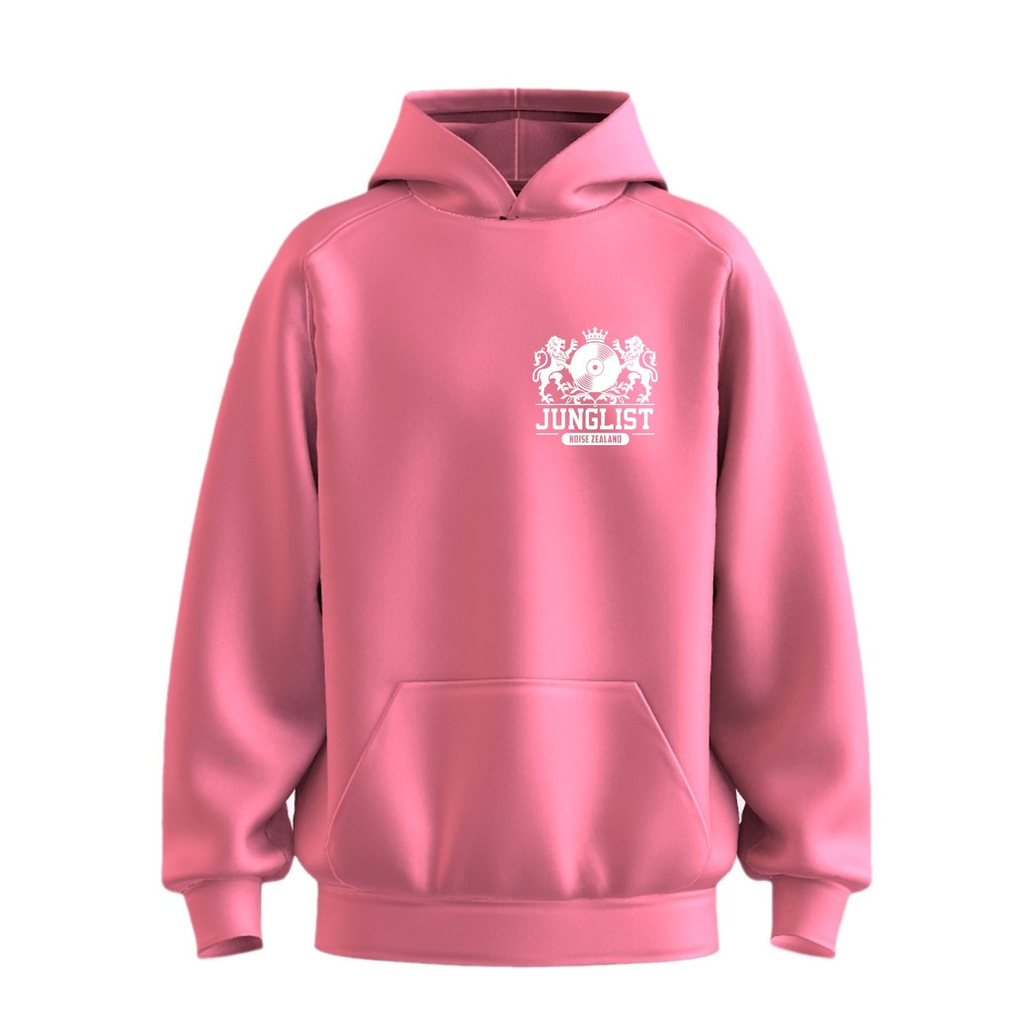 Mens TIMARU JUNGLIST Hoodie - Charity Pink (front)