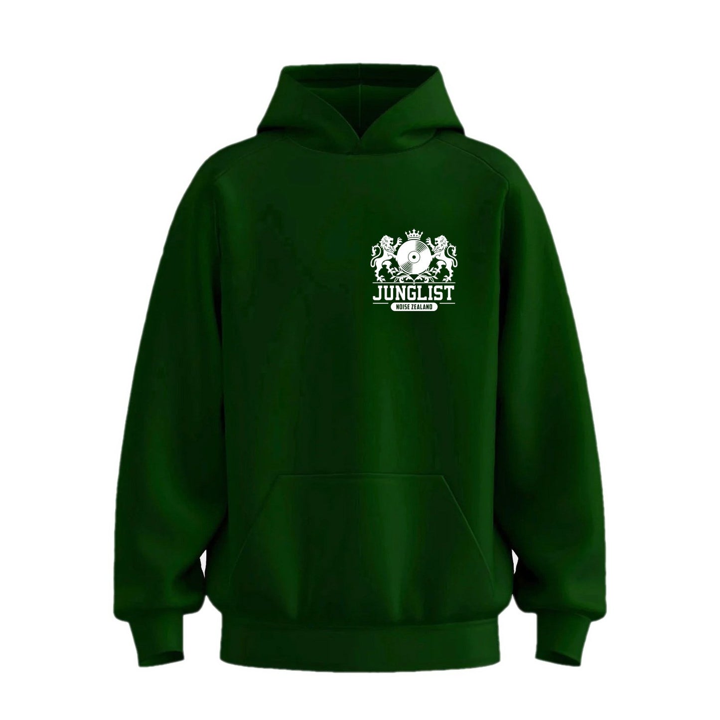 Mens TIMARU JUNGLIST Hoodie - Pine Green (front)