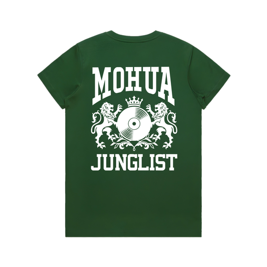 Womens MOHUA JUNGLIST Tee - Forest Green (back)