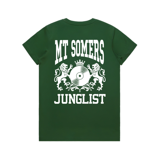 Womens MT SOMERS JUNGLIST Tee - Forest Green (back)